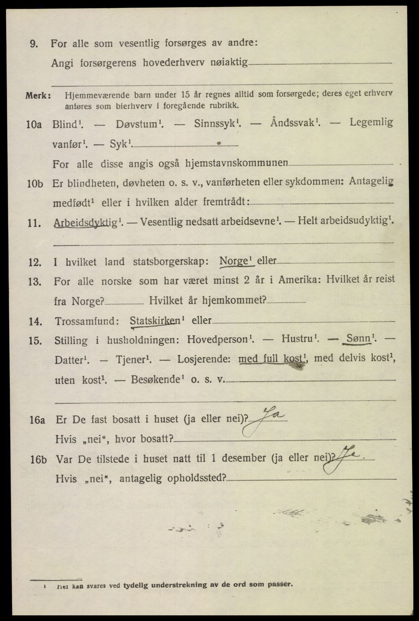 SAK, 1920 census for Åmli, 1920, p. 1402