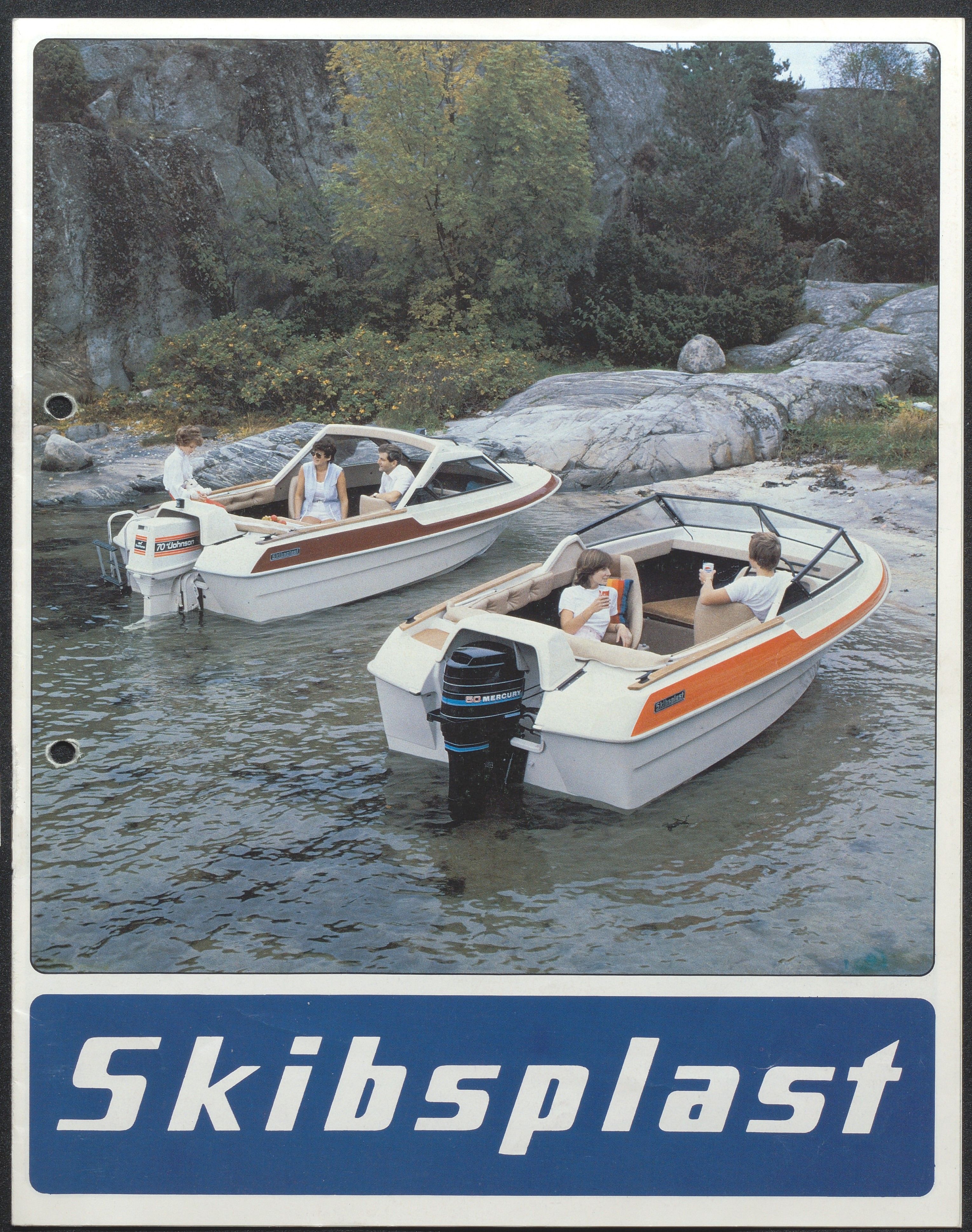 Skibsplast, AAKS/PA-2968/01/X/X01/L0001/0017: Brosjyrer / Skibsplast 670 (1981-1986). 19' Family-ship (1976-1984). 19' Sport-ship (1973-1984). Seamaster 550 (1976-1983). Skibsplast 490 VS (1983-1995). Skibsplast 490 HT (1982-2000). Sportmaster 15' HT (1970-1986). Sportsmaster 15' TS (1979/80-1986), 1970-1995