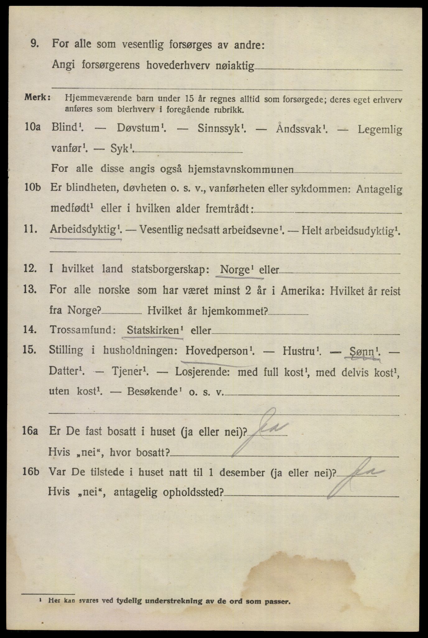 SAKO, 1920 census for Norderhov, 1920, p. 11610