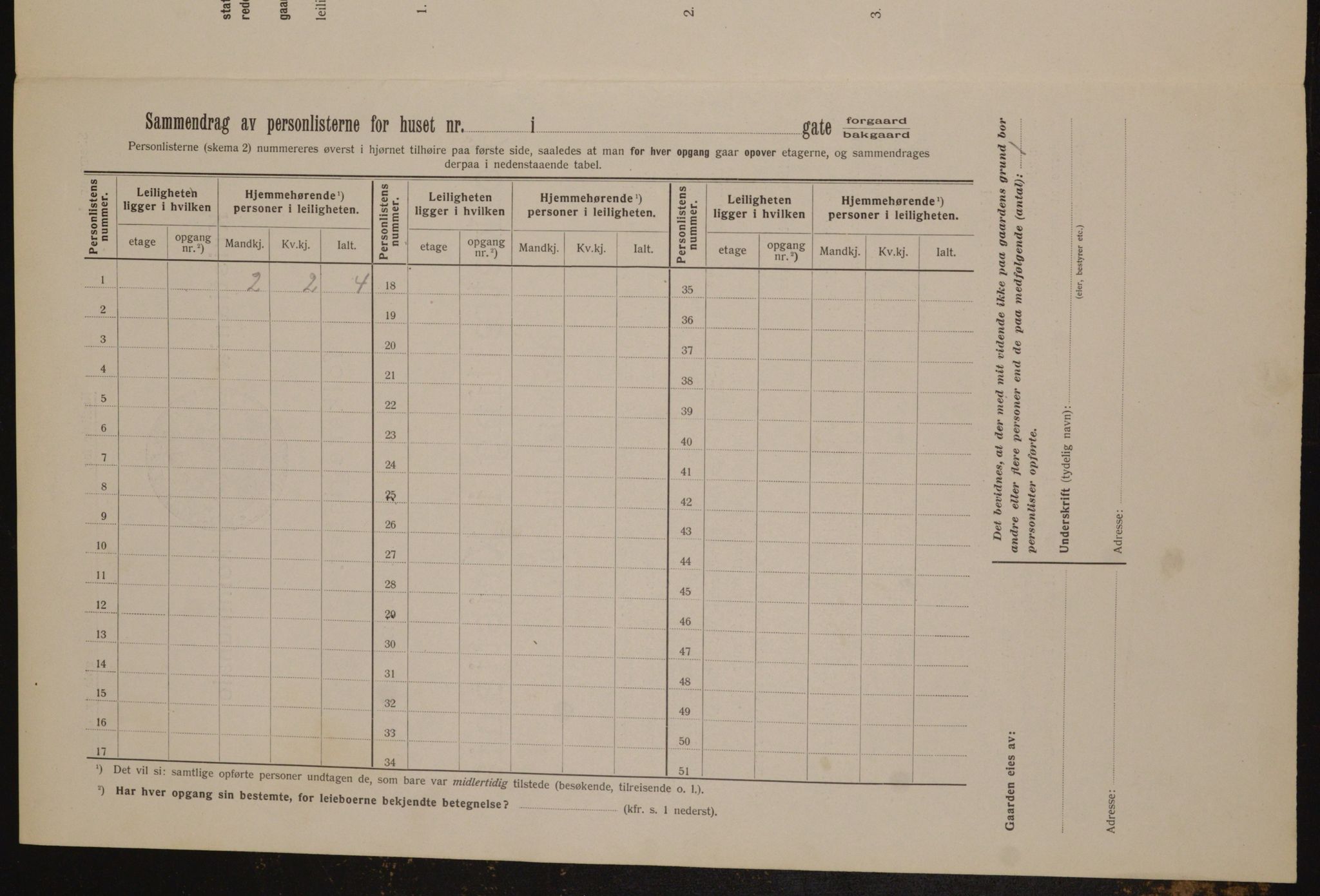 OBA, Municipal Census 1912 for Kristiania, 1912, p. 34349