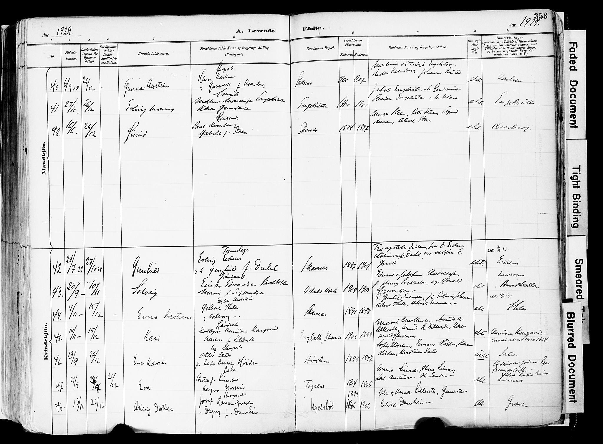 Sør-Odal prestekontor, AV/SAH-PREST-030/H/Ha/Haa/L0006: Parish register (official) no. 6, 1886-1931, p. 353