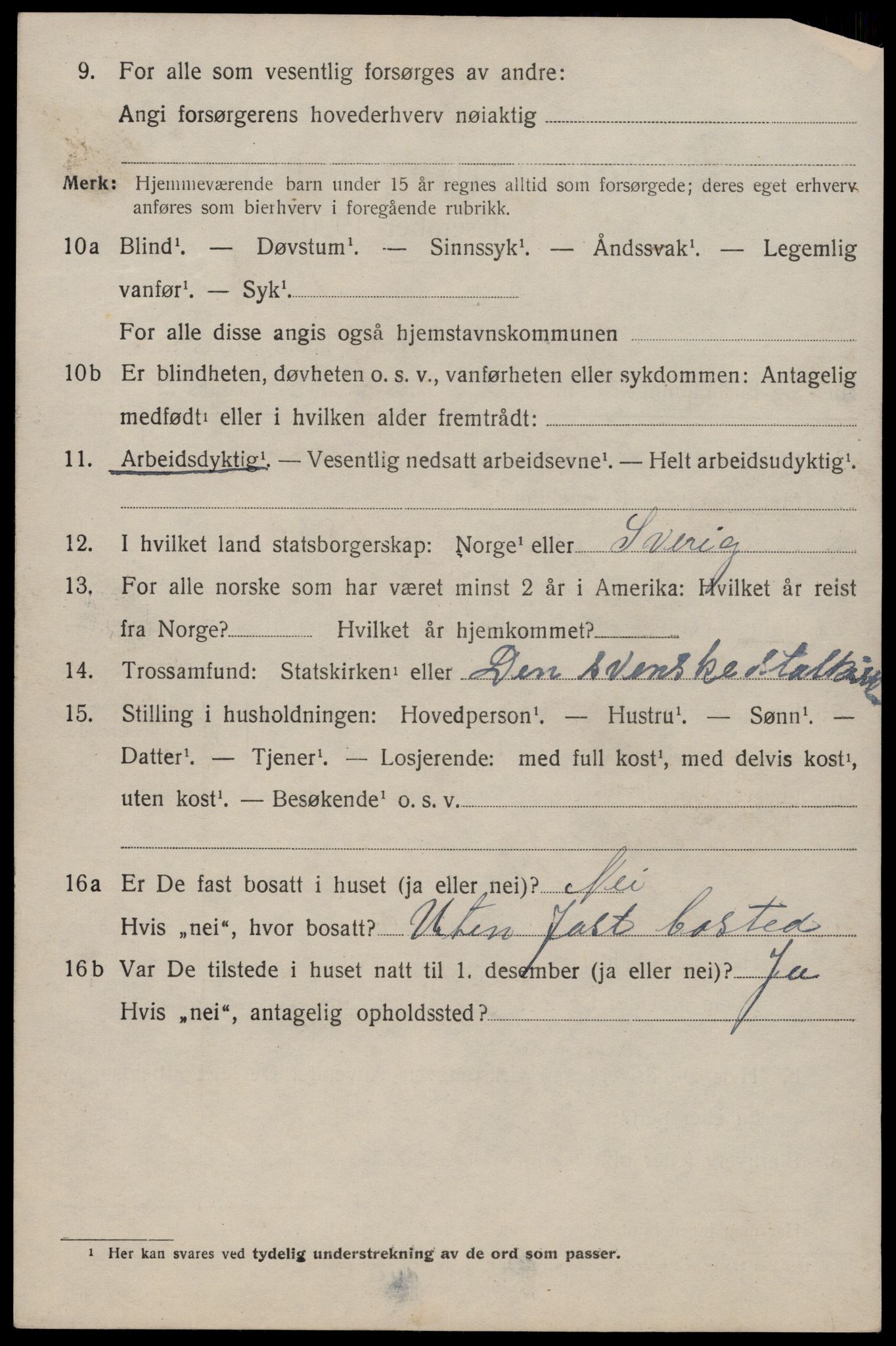 SAST, 1920 census for Sand, 1920, p. 784