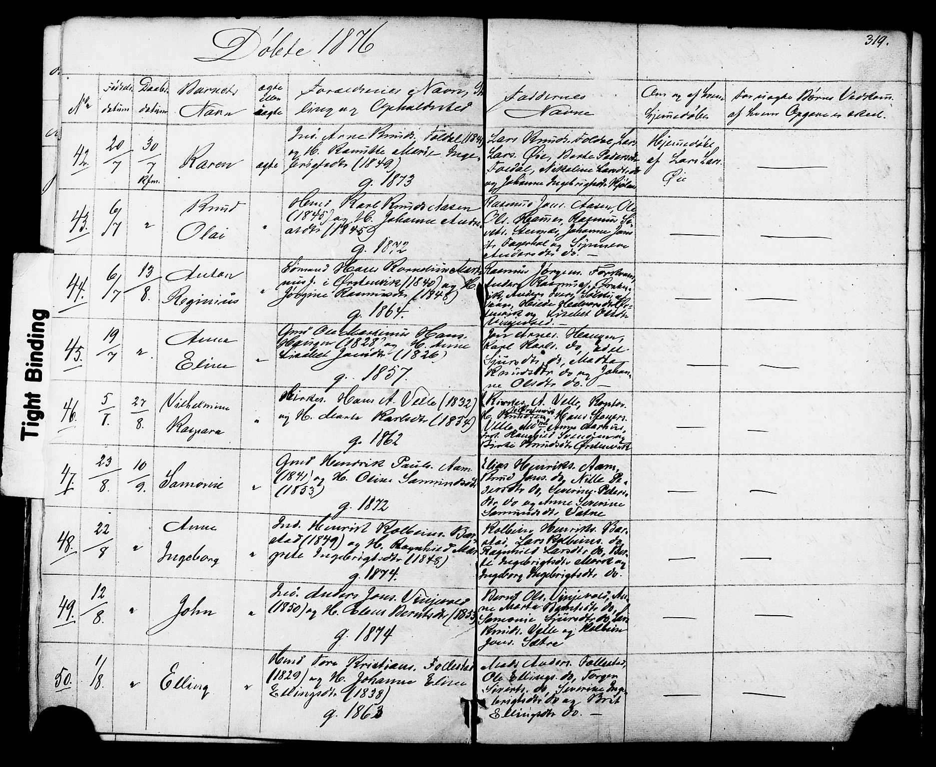 Ministerialprotokoller, klokkerbøker og fødselsregistre - Møre og Romsdal, AV/SAT-A-1454/513/L0175: Parish register (official) no. 513A02, 1856-1877, p. 319