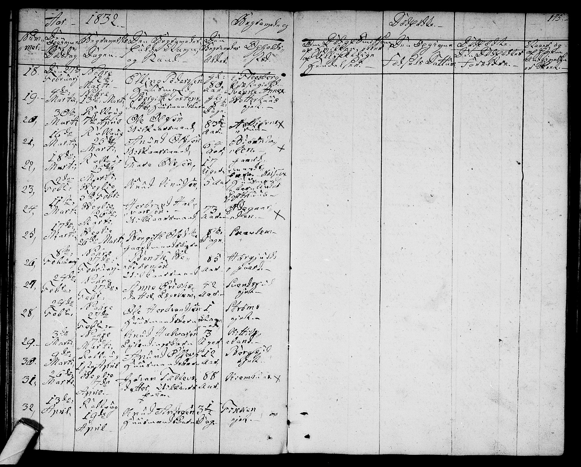 Rollag kirkebøker, SAKO/A-240/G/Ga/L0002: Parish register (copy) no. I 2, 1831-1856, p. 175