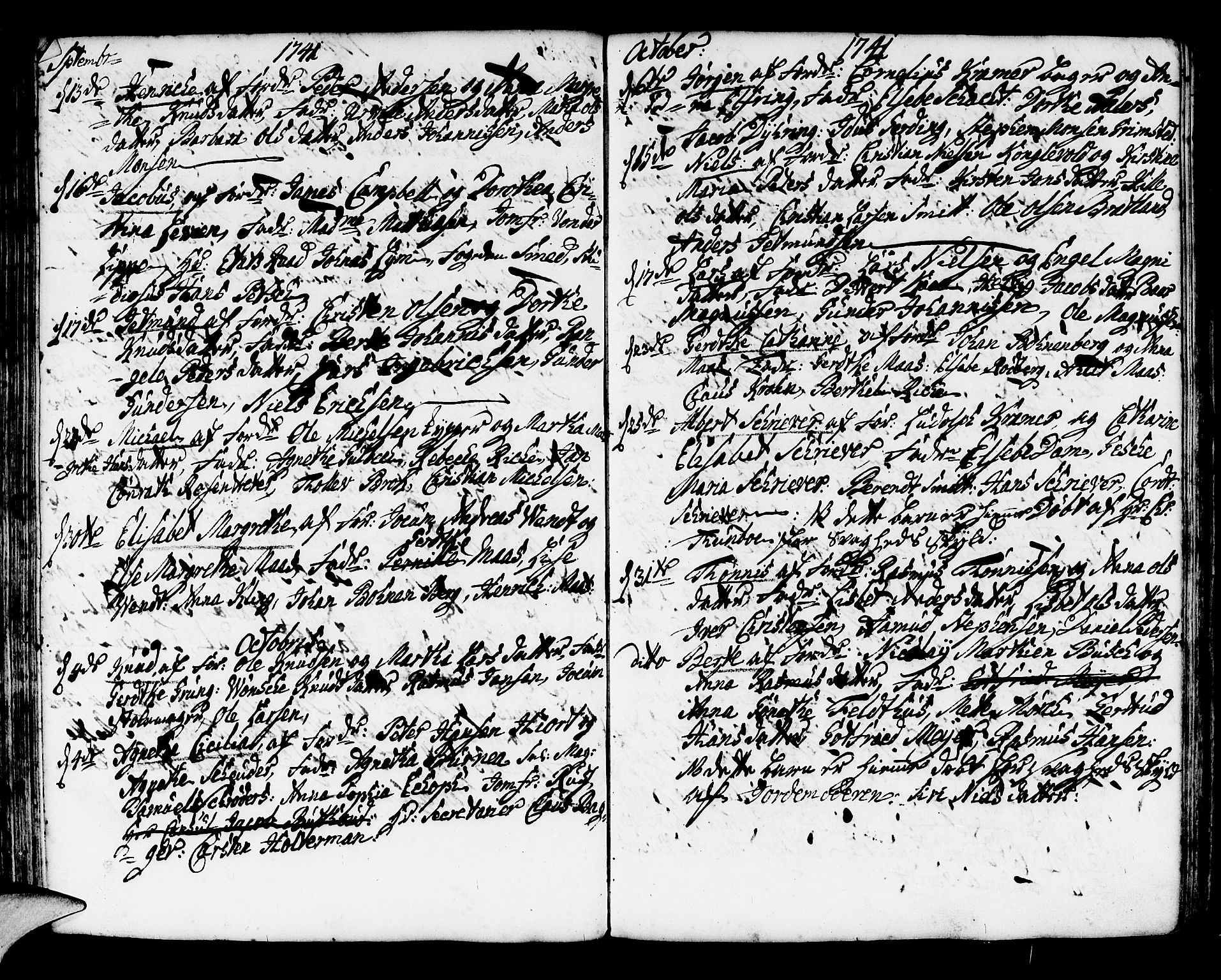 Korskirken sokneprestembete, AV/SAB-A-76101/H/Haa/L0004: Parish register (official) no. A 4, 1720-1750, p. 227