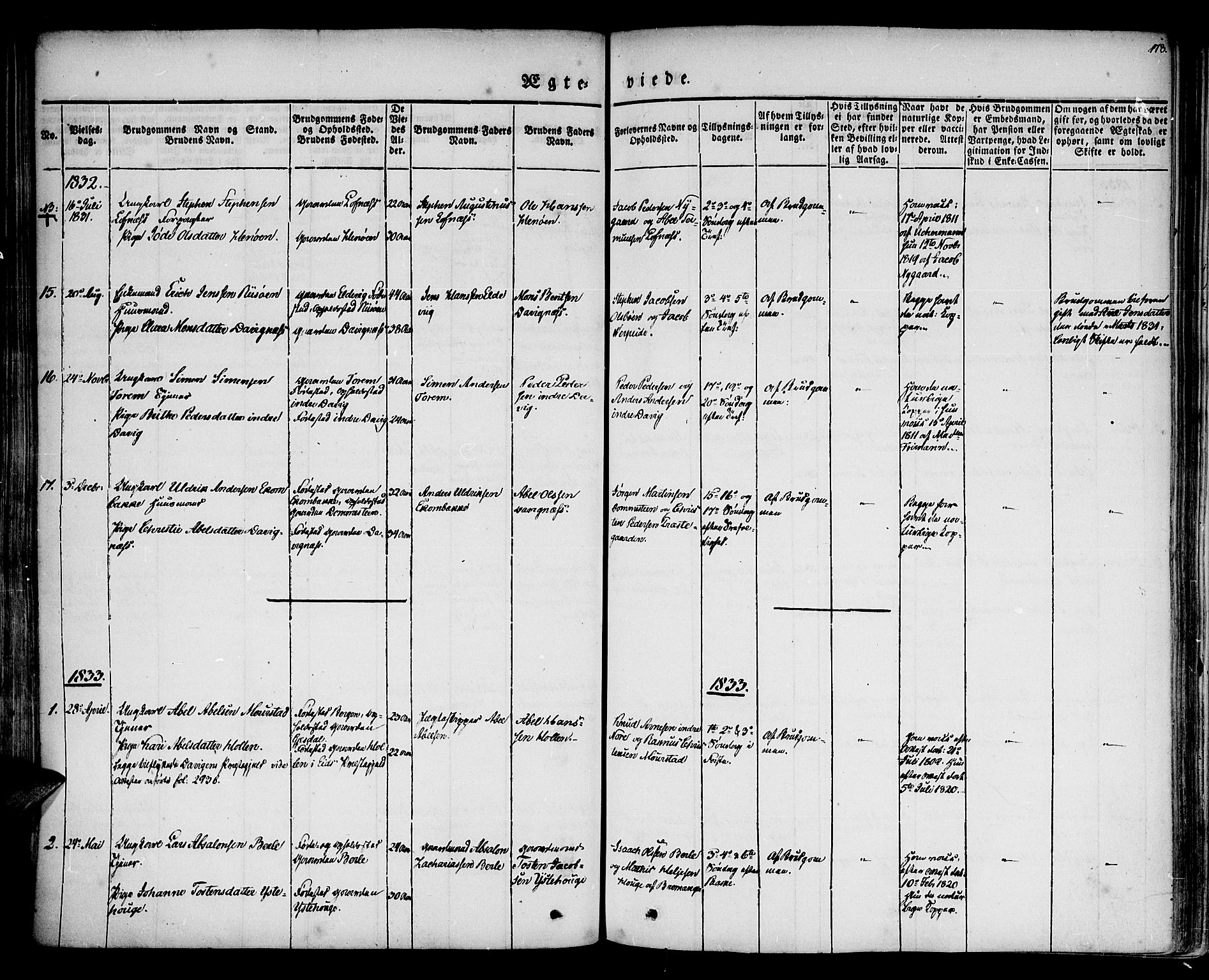 Davik sokneprestembete, AV/SAB-A-79701/H/Haa/Haaa/L0004: Parish register (official) no. A 4, 1830-1849, p. 178