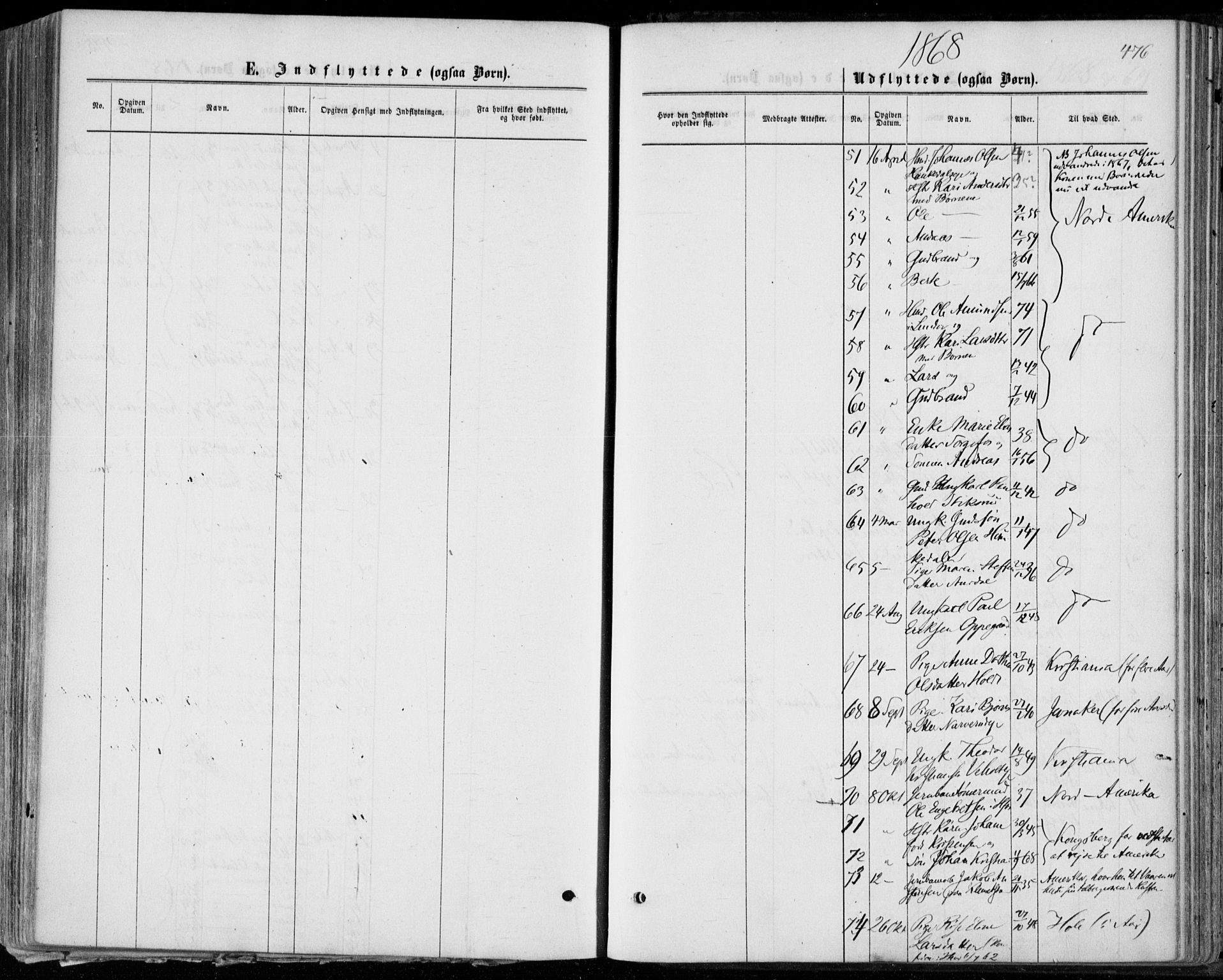 Norderhov kirkebøker, AV/SAKO-A-237/F/Fa/L0013: Parish register (official) no. 13, 1866-1874, p. 476
