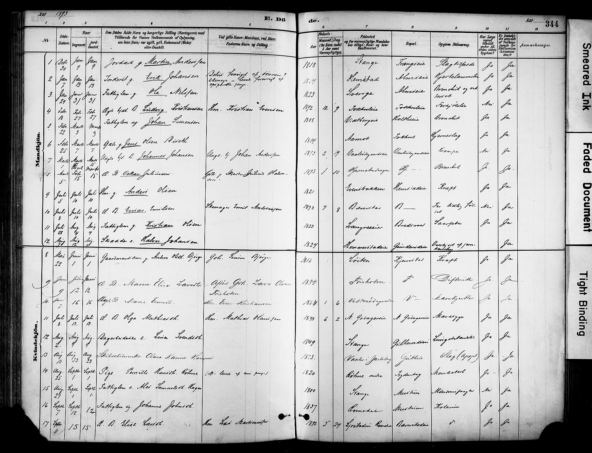 Stange prestekontor, AV/SAH-PREST-002/K/L0017: Parish register (official) no. 17, 1880-1893, p. 344