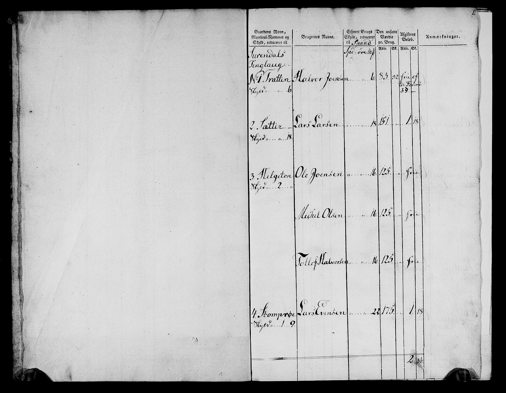 Rentekammeret inntil 1814, Realistisk ordnet avdeling, AV/RA-EA-4070/N/Ne/Nea/L0133: Nordmøre fogderi. Oppebørselsregister, 1803, p. 2