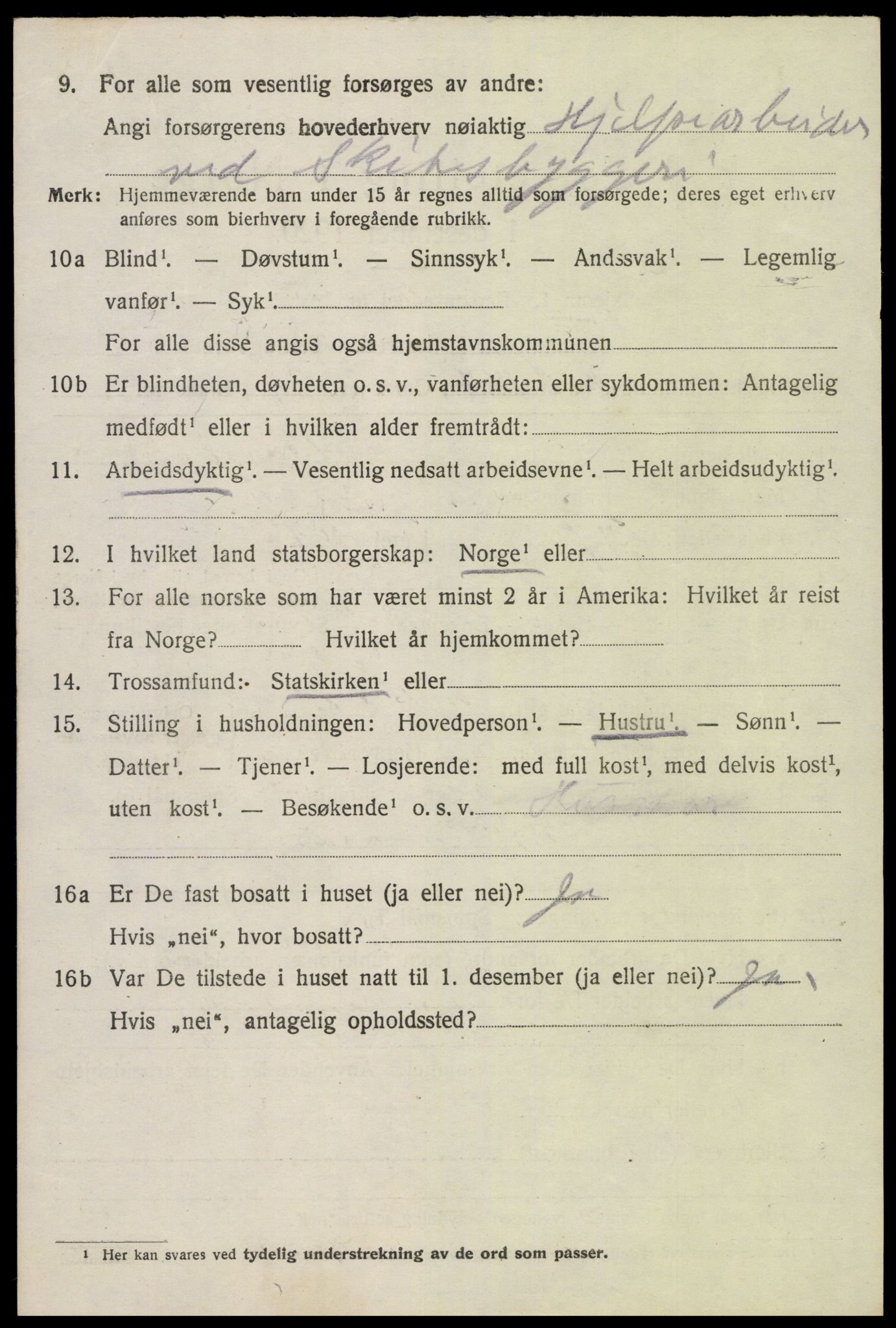 SAK, 1920 census for Fjære, 1920, p. 6334