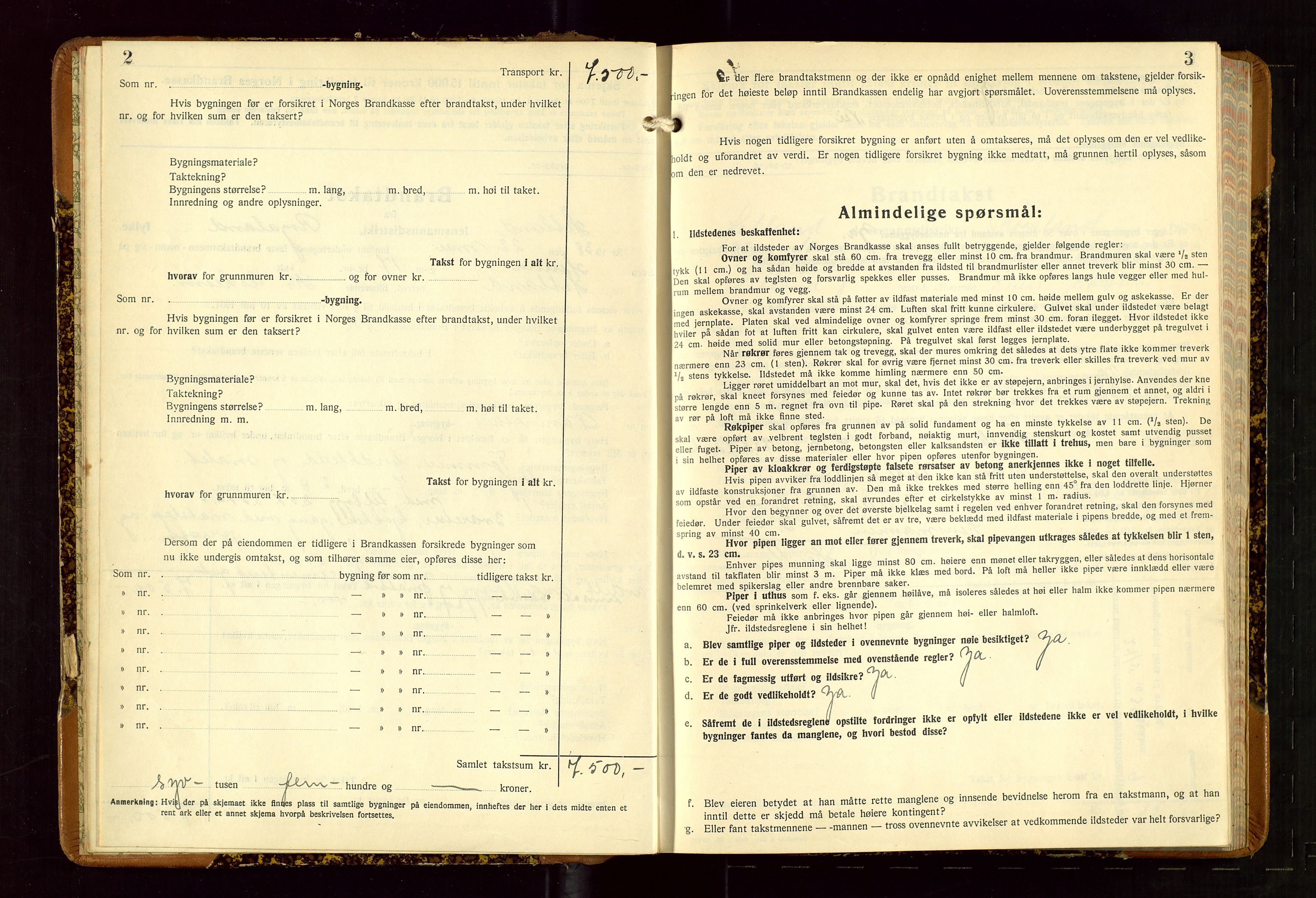Hetland lensmannskontor, SAST/A-100101/Gob/L0006: "Brandtakstprotokoll", 1938-1939, p. 2-3