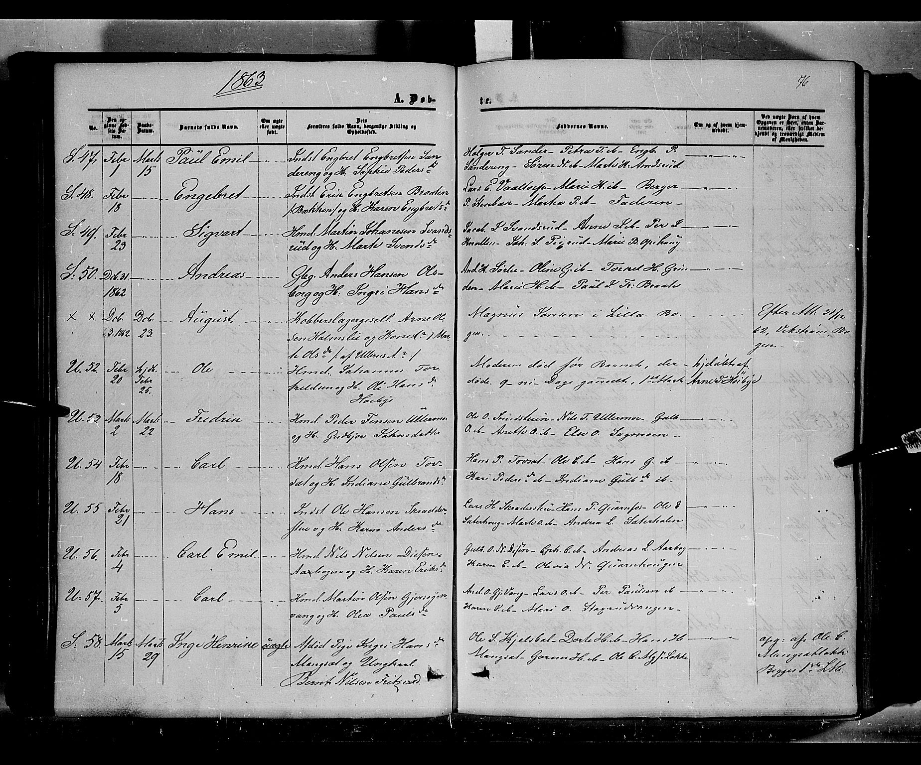 Sør-Odal prestekontor, AV/SAH-PREST-030/H/Ha/Haa/L0002: Parish register (official) no. 2, 1859-1863, p. 76