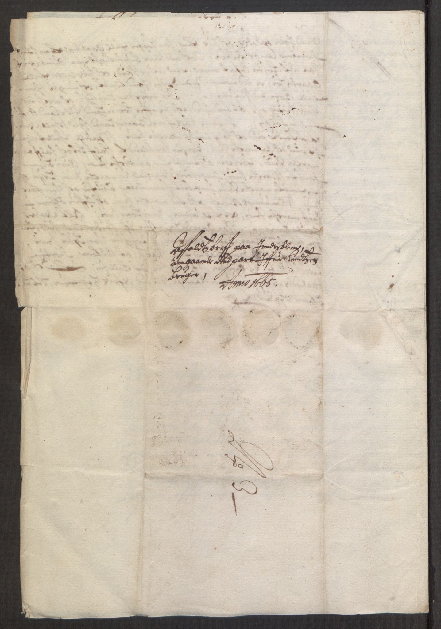 Rentekammeret inntil 1814, Reviderte regnskaper, Stiftamtstueregnskaper, Bergen stiftamt, AV/RA-EA-6043/R/Rc/L0016: Bergen stiftamt, 1665