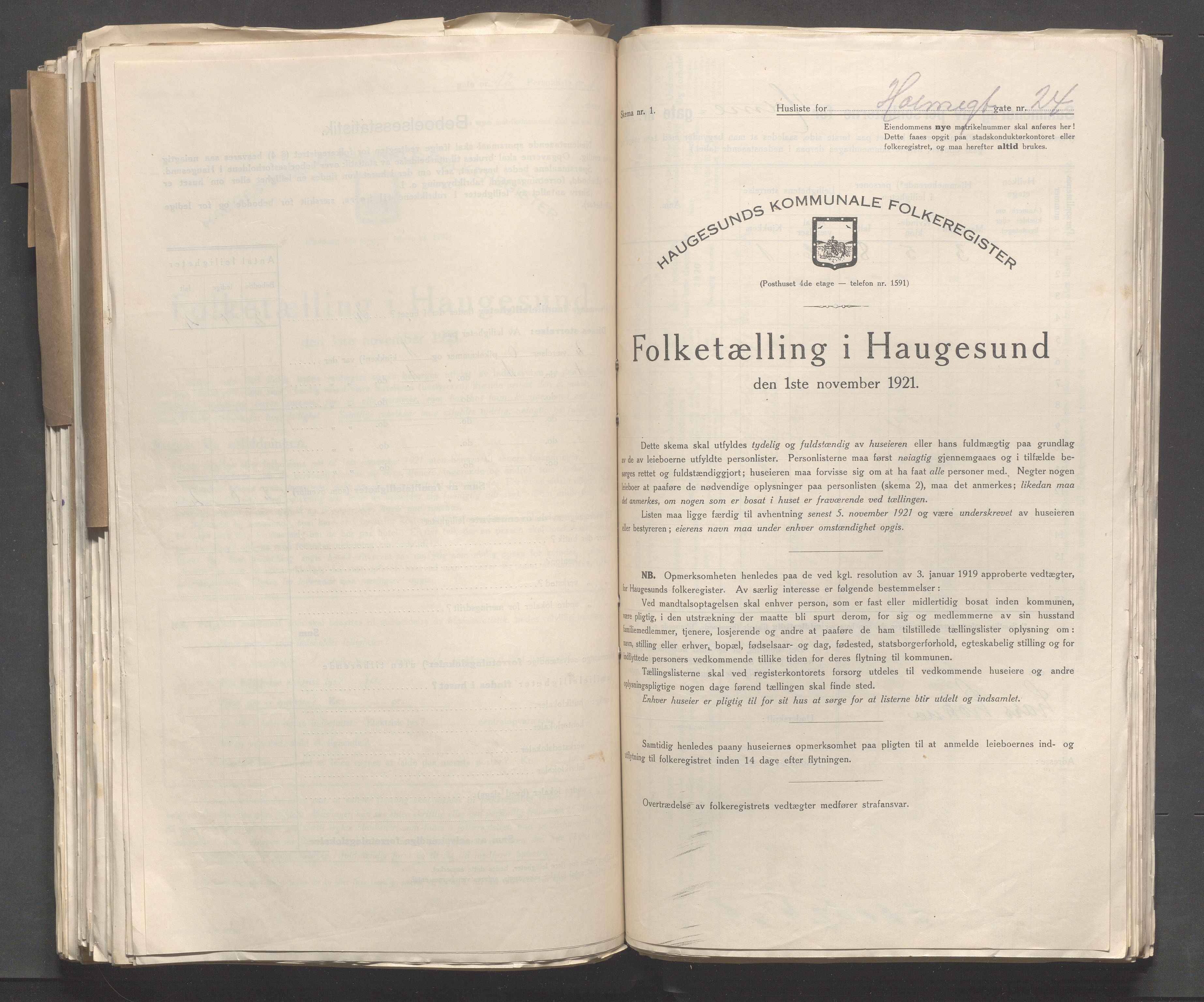 IKAR, Local census 1.11.1921 for Haugesund, 1921, p. 6138