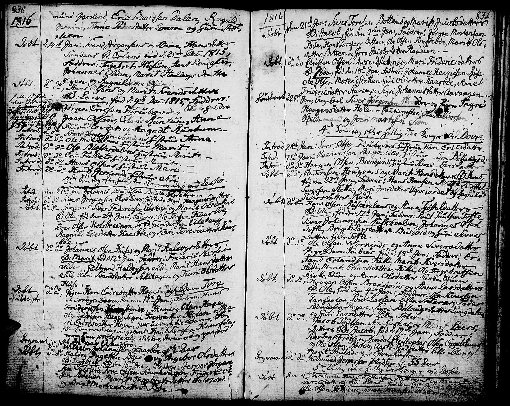 Lesja prestekontor, AV/SAH-PREST-068/H/Ha/Haa/L0003: Parish register (official) no. 3, 1777-1819, p. 830-831