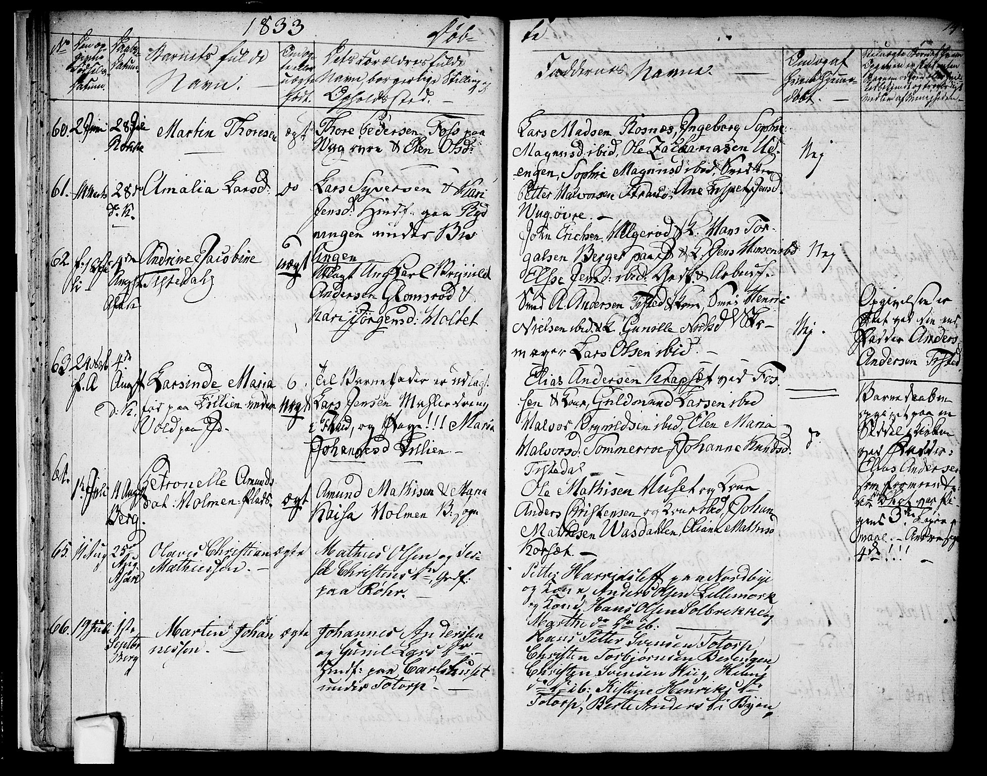 Berg prestekontor Kirkebøker, SAO/A-10902/F/Fa/L0003: Parish register (official) no. I 3, 1832-1842, p. 14