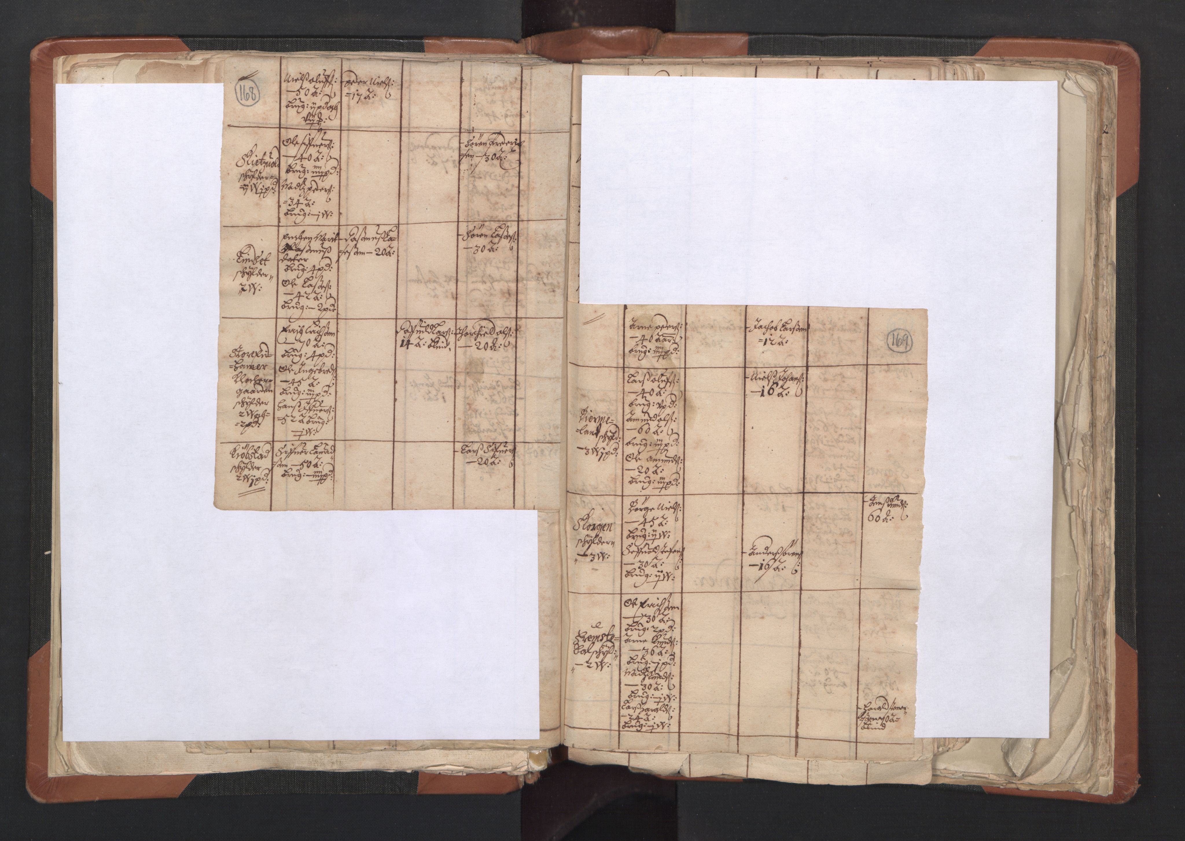 RA, Vicar's Census 1664-1666, no. 27: Romsdal deanery, 1664-1666, p. 168-169