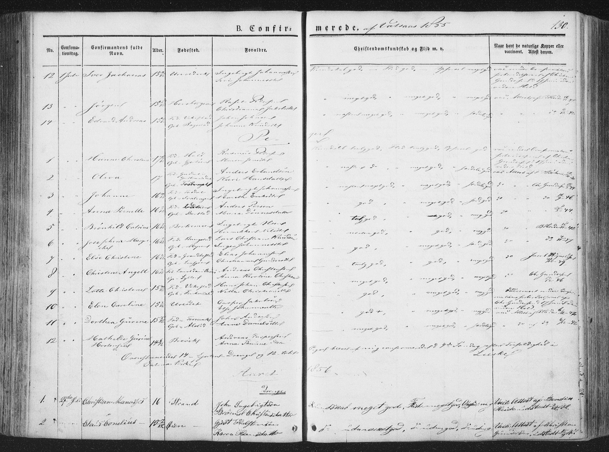 Ministerialprotokoller, klokkerbøker og fødselsregistre - Nordland, AV/SAT-A-1459/810/L0144: Parish register (official) no. 810A07 /1, 1841-1862, p. 130