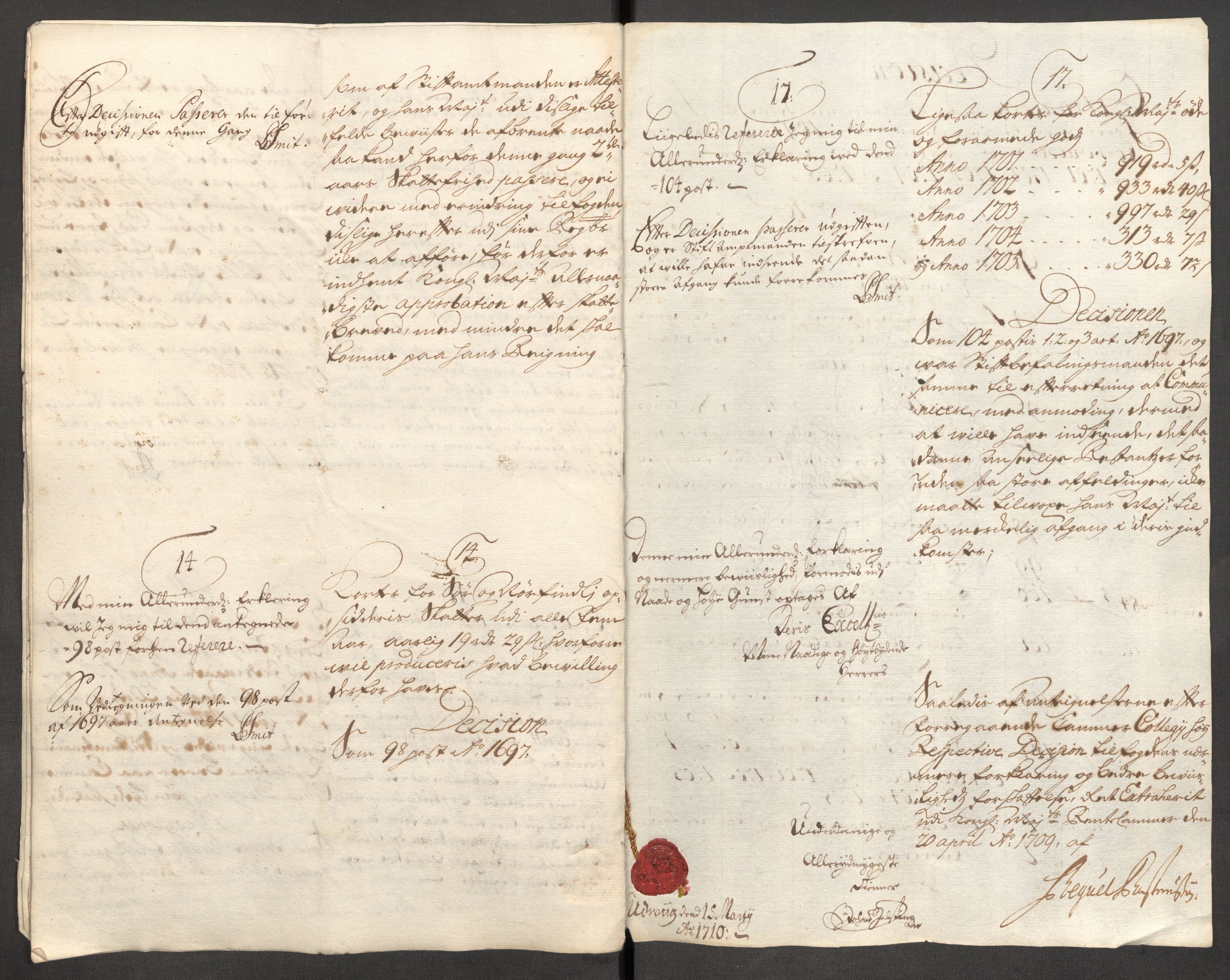 Rentekammeret inntil 1814, Reviderte regnskaper, Fogderegnskap, AV/RA-EA-4092/R63/L4314: Fogderegnskap Inderøy, 1705, p. 323