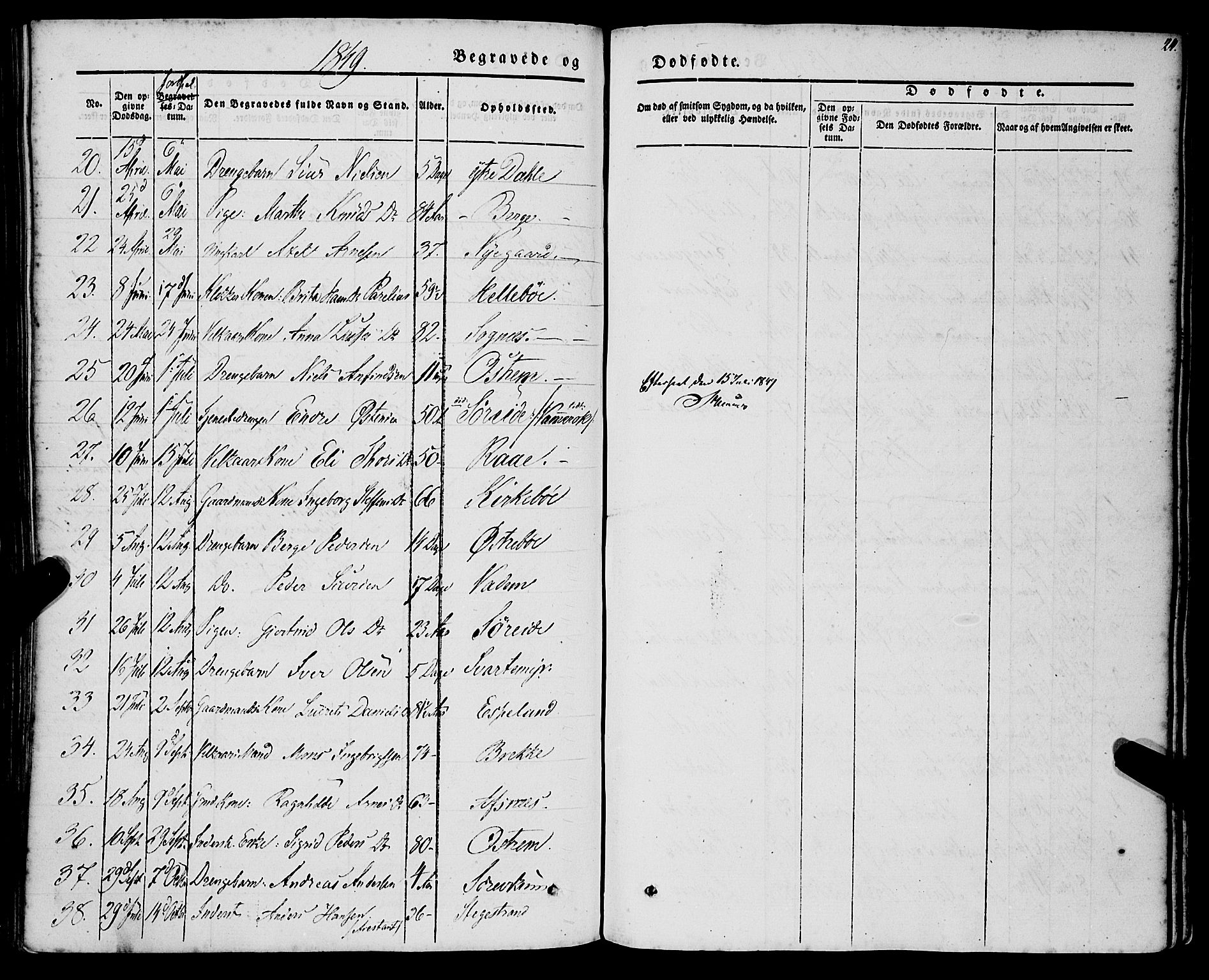 Lavik sokneprestembete, AV/SAB-A-80901: Parish register (official) no. A 3, 1843-1863, p. 24