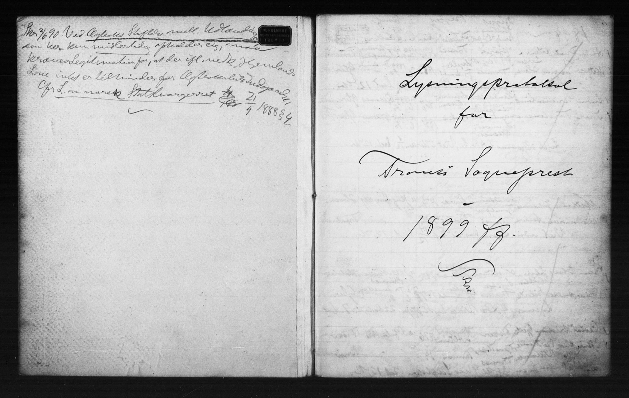 Tromsø sokneprestkontor/stiftsprosti/domprosti, SATØ/S-1343/H/Hc/L0099/0003: Banns register no. 7, 1899-1901
