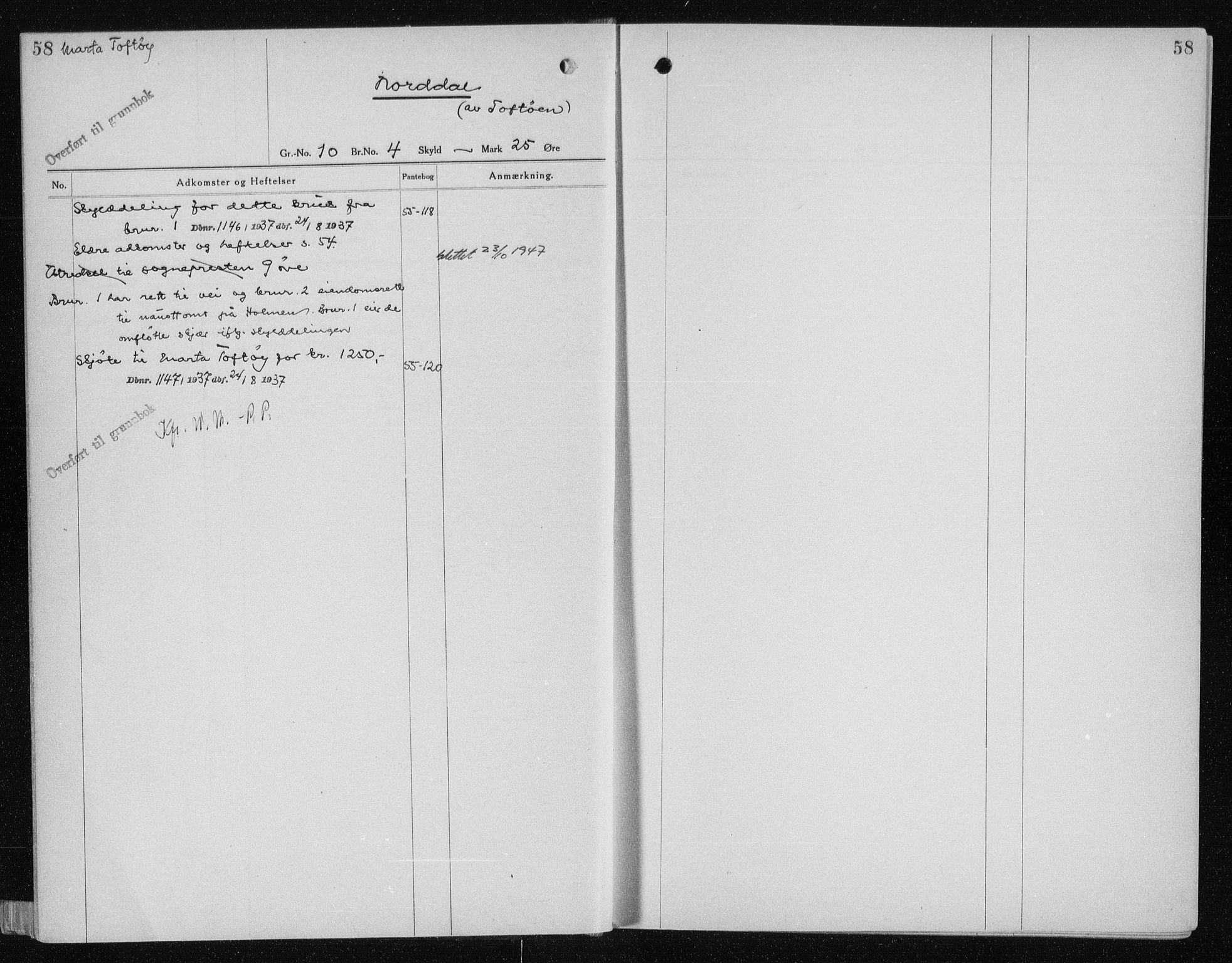 Ryfylke tingrett, AV/SAST-A-100055/001/II/IIA/L0034a: Mortgage register no. II A 34A, 1924, p. 58