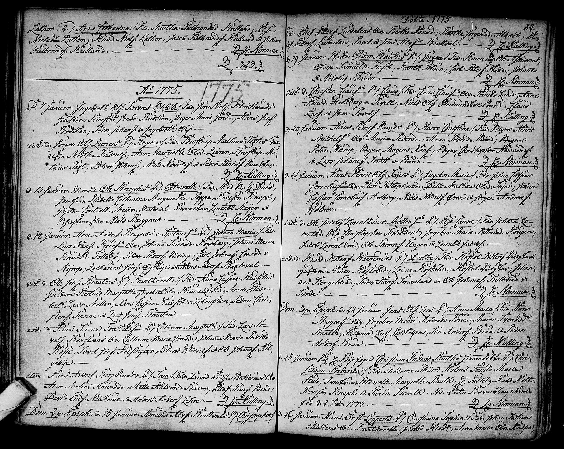 Kongsberg kirkebøker, SAKO/A-22/F/Fa/L0005: Parish register (official) no. I 5, 1769-1782, p. 82
