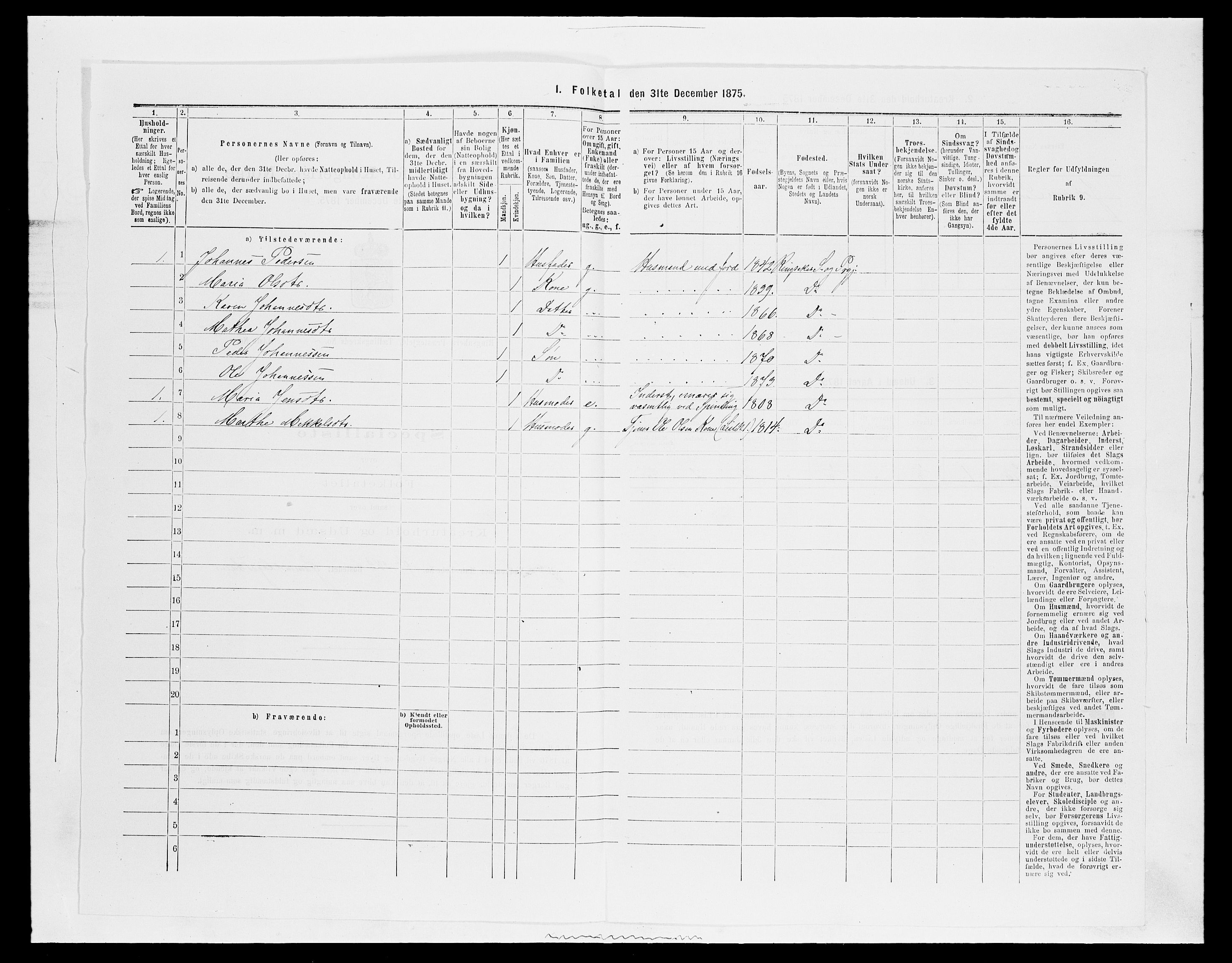 SAH, 1875 census for 0412P Ringsaker, 1875, p. 470