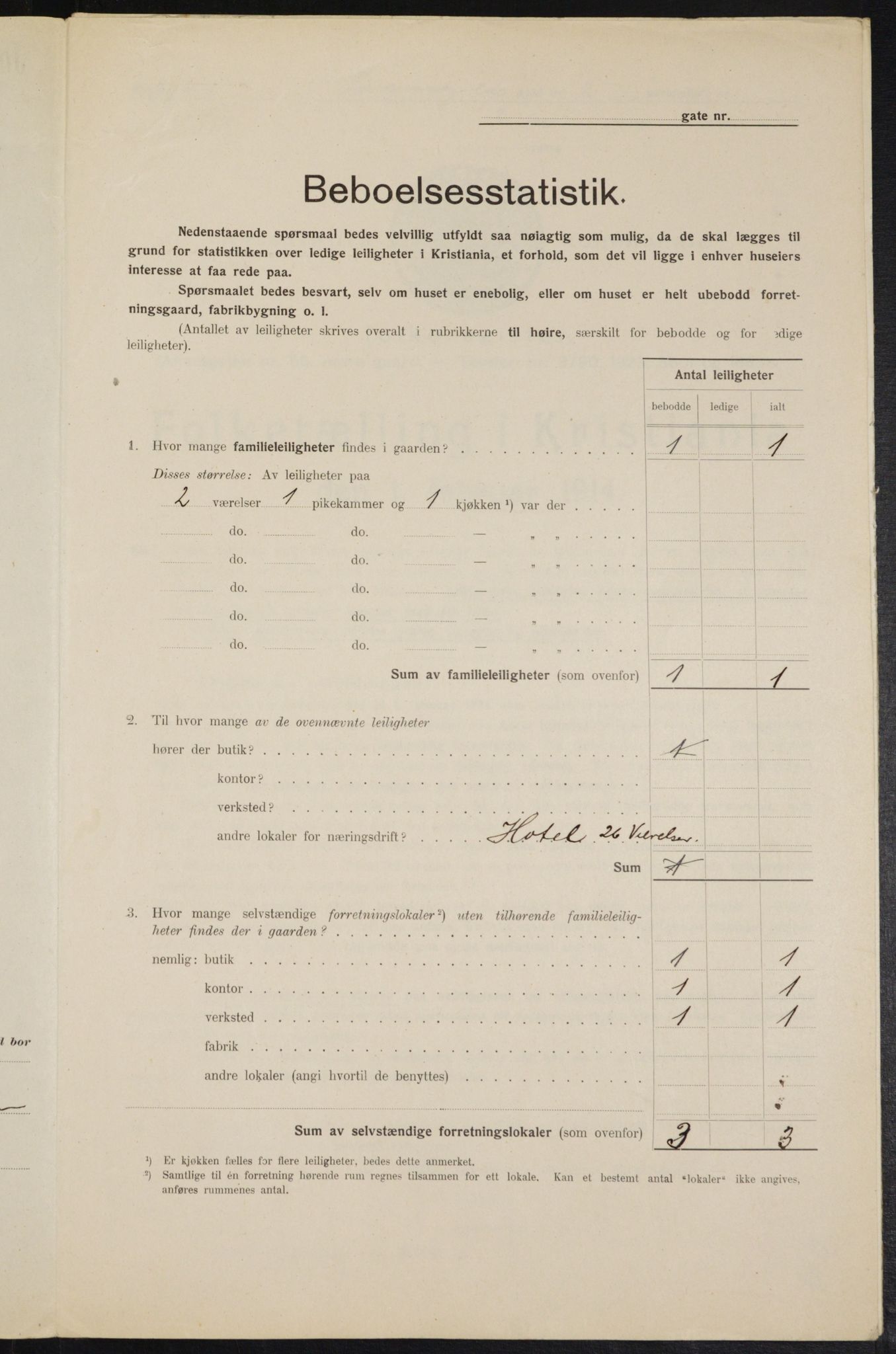 OBA, Municipal Census 1914 for Kristiania, 1914, p. 114563