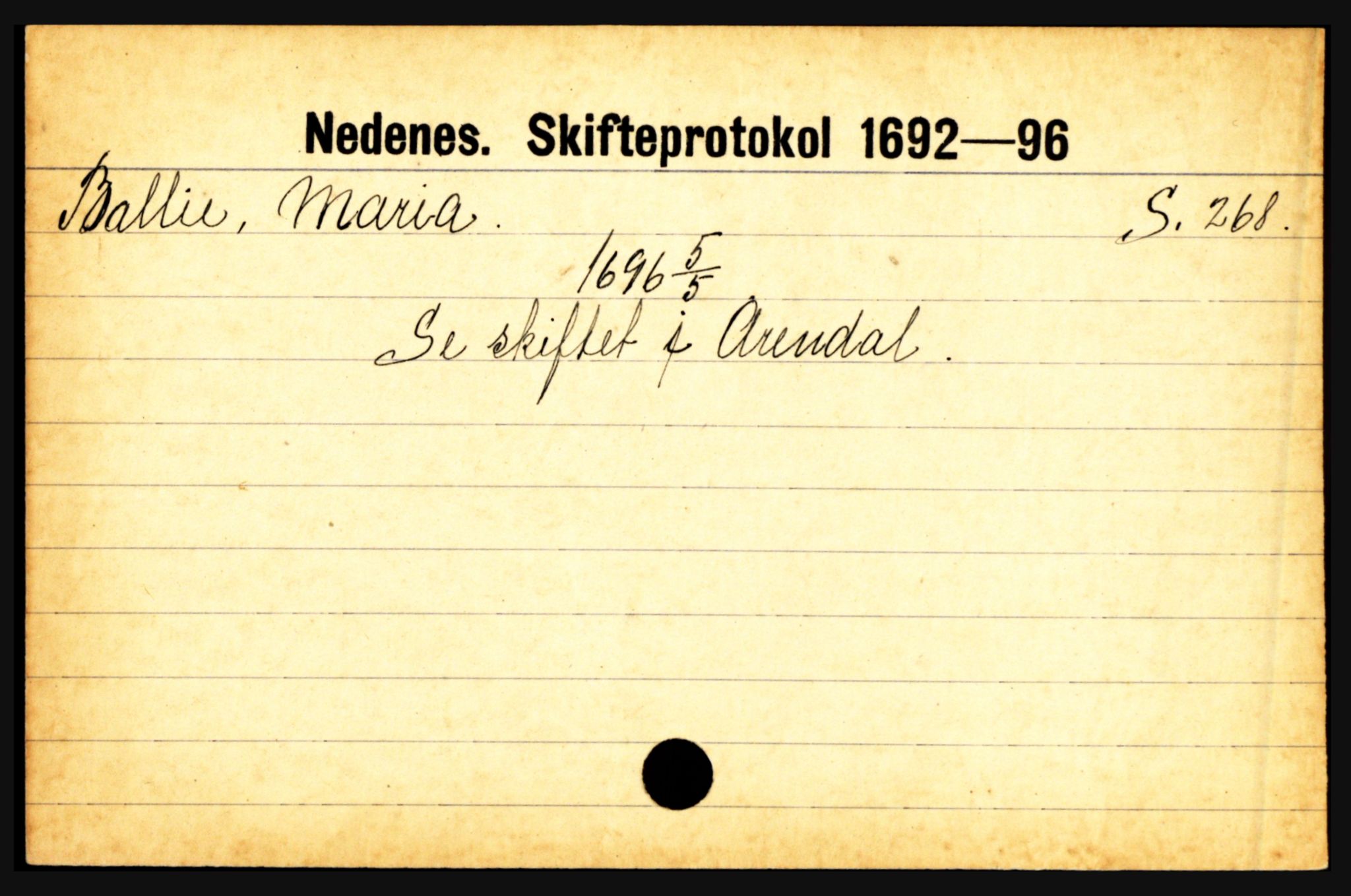 Nedenes sorenskriveri før 1824, AV/SAK-1221-0007/H, p. 1567