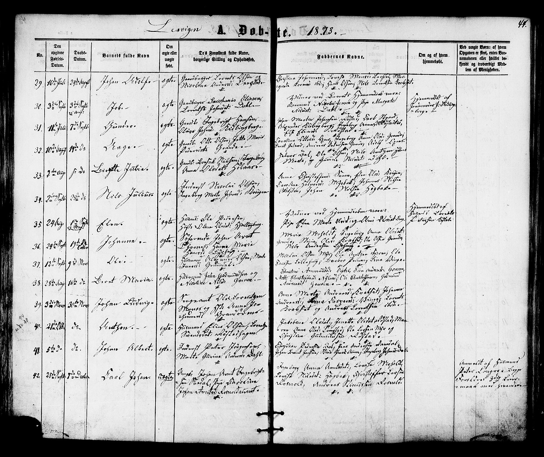 Ministerialprotokoller, klokkerbøker og fødselsregistre - Nord-Trøndelag, SAT/A-1458/701/L0009: Parish register (official) no. 701A09 /1, 1864-1882, p. 44