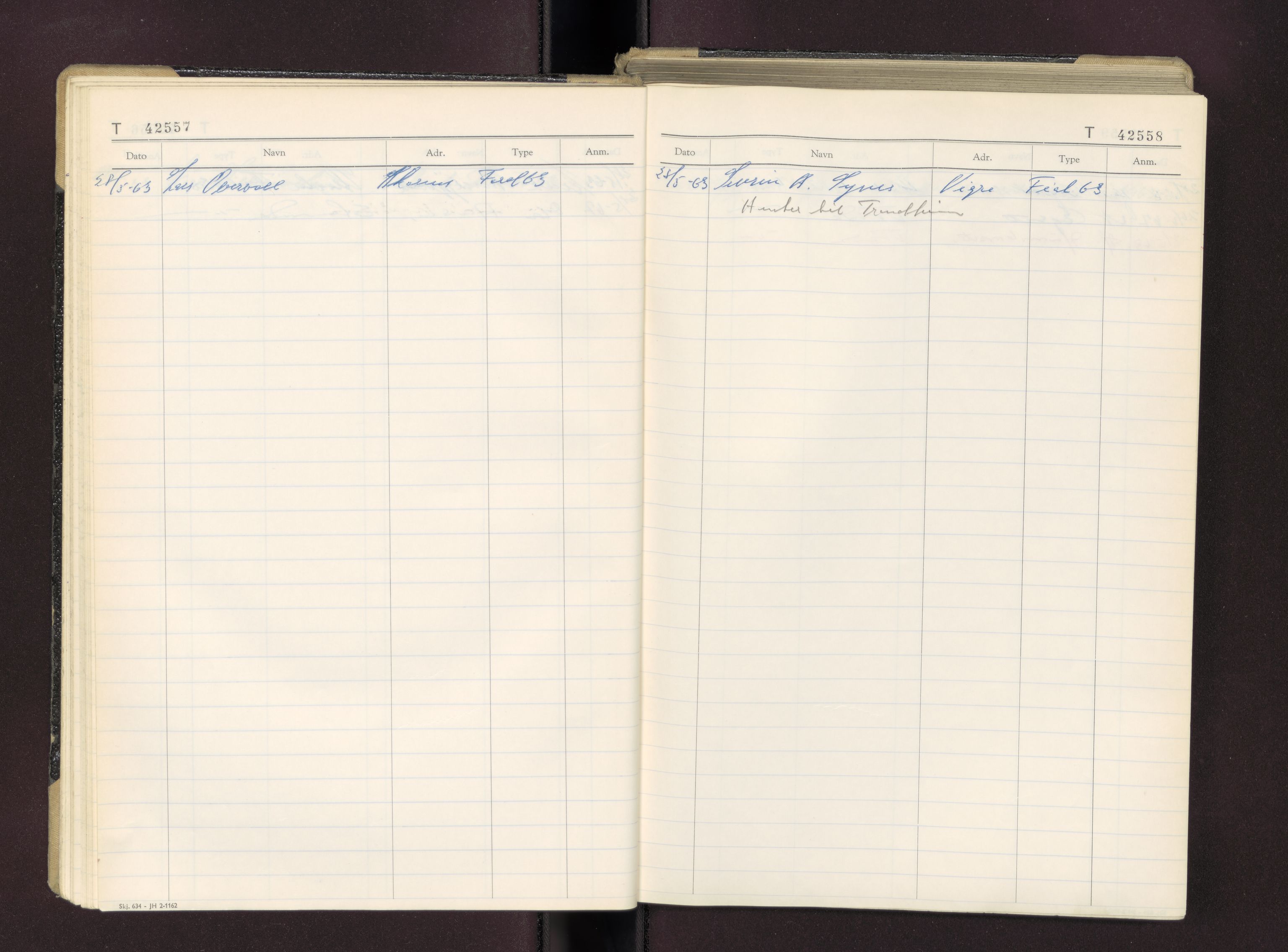 Møre og Romsdal vegkontor - Ålesund trafikkstasjon, AV/SAT-A-4099/F/Fc/L0038: Bilregister; T 42500 - T 42999, 1960-1970