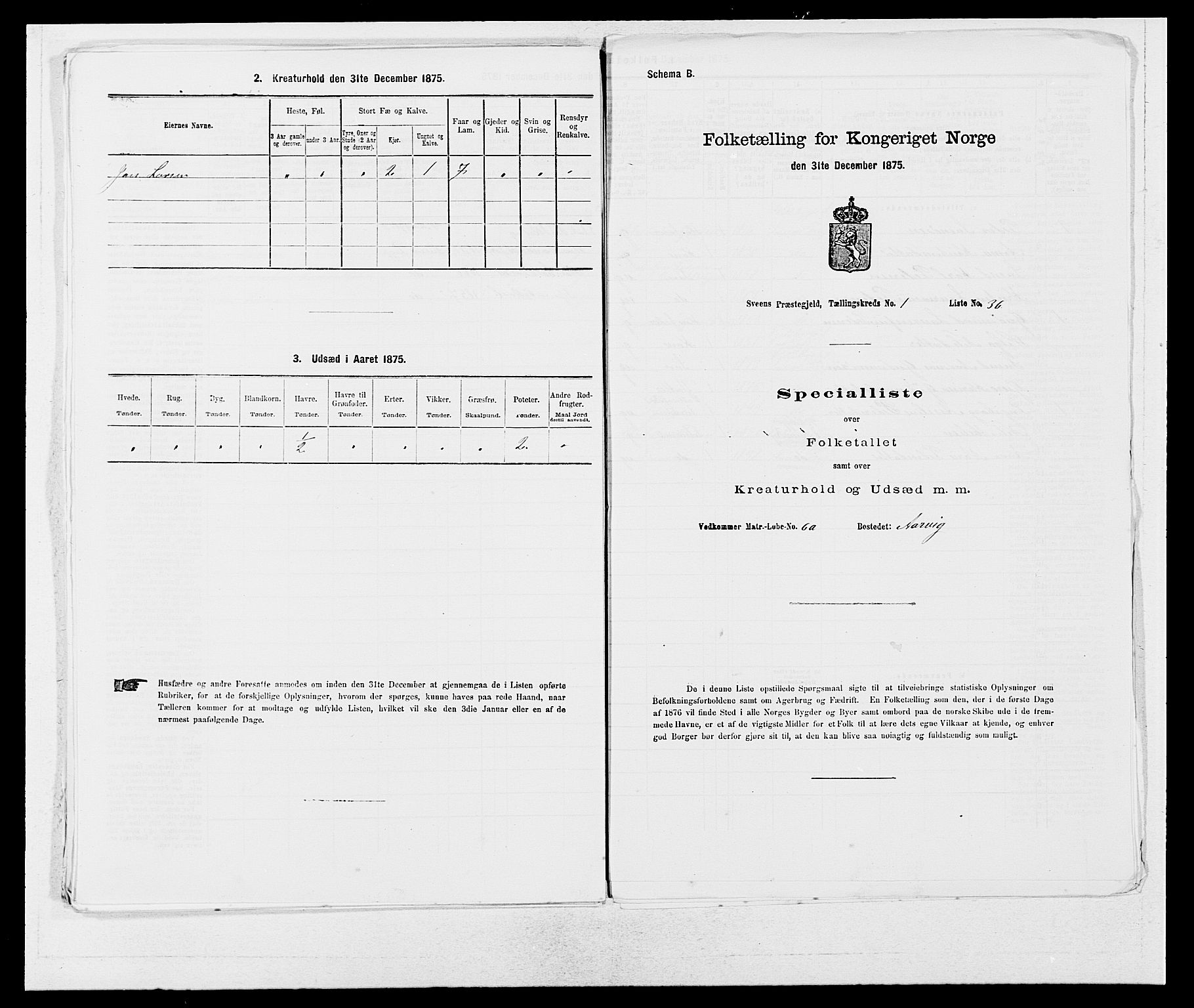 SAB, 1875 census for 1216P Sveio, 1875, p. 120