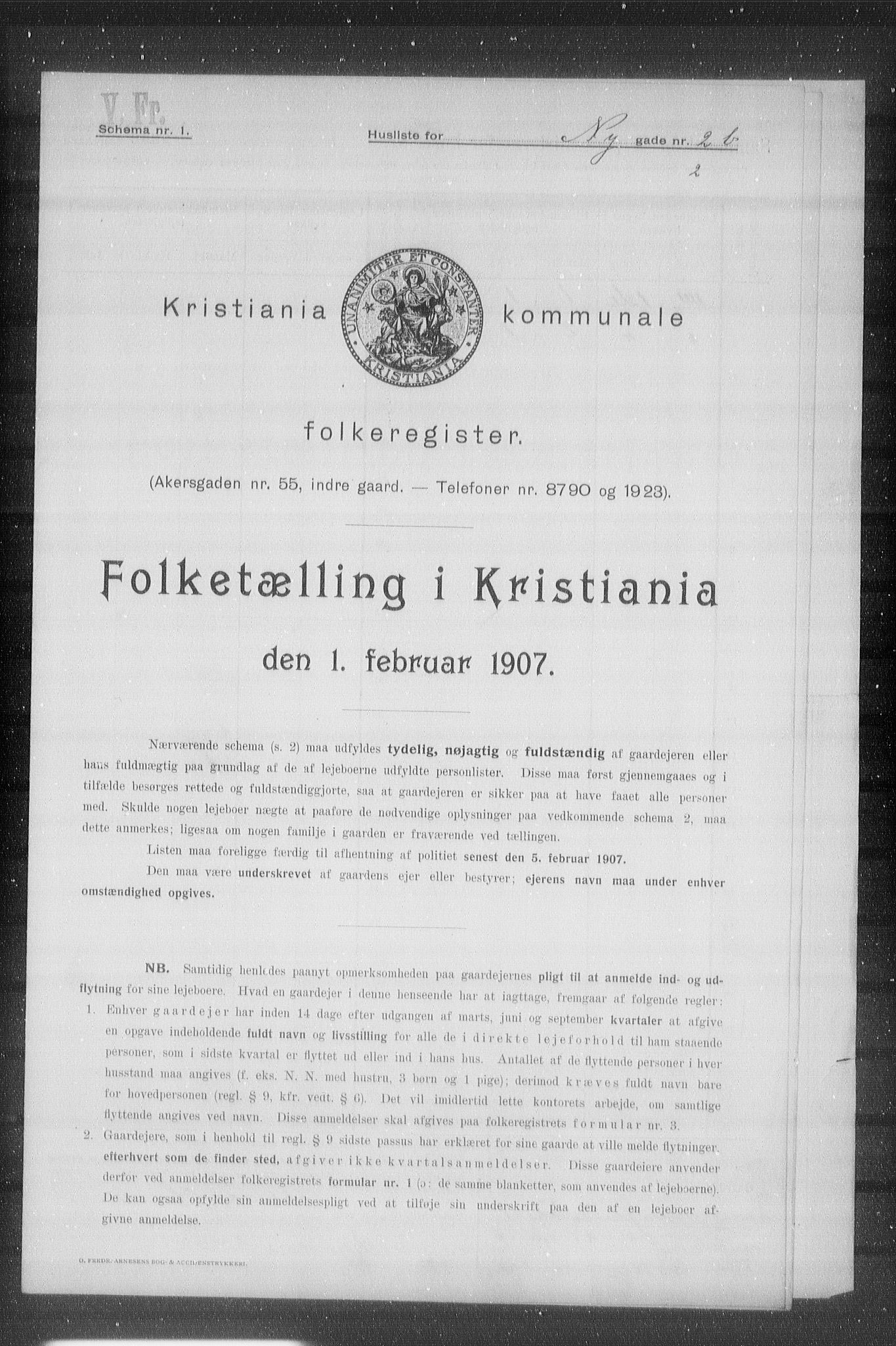 OBA, Municipal Census 1907 for Kristiania, 1907, p. 37913