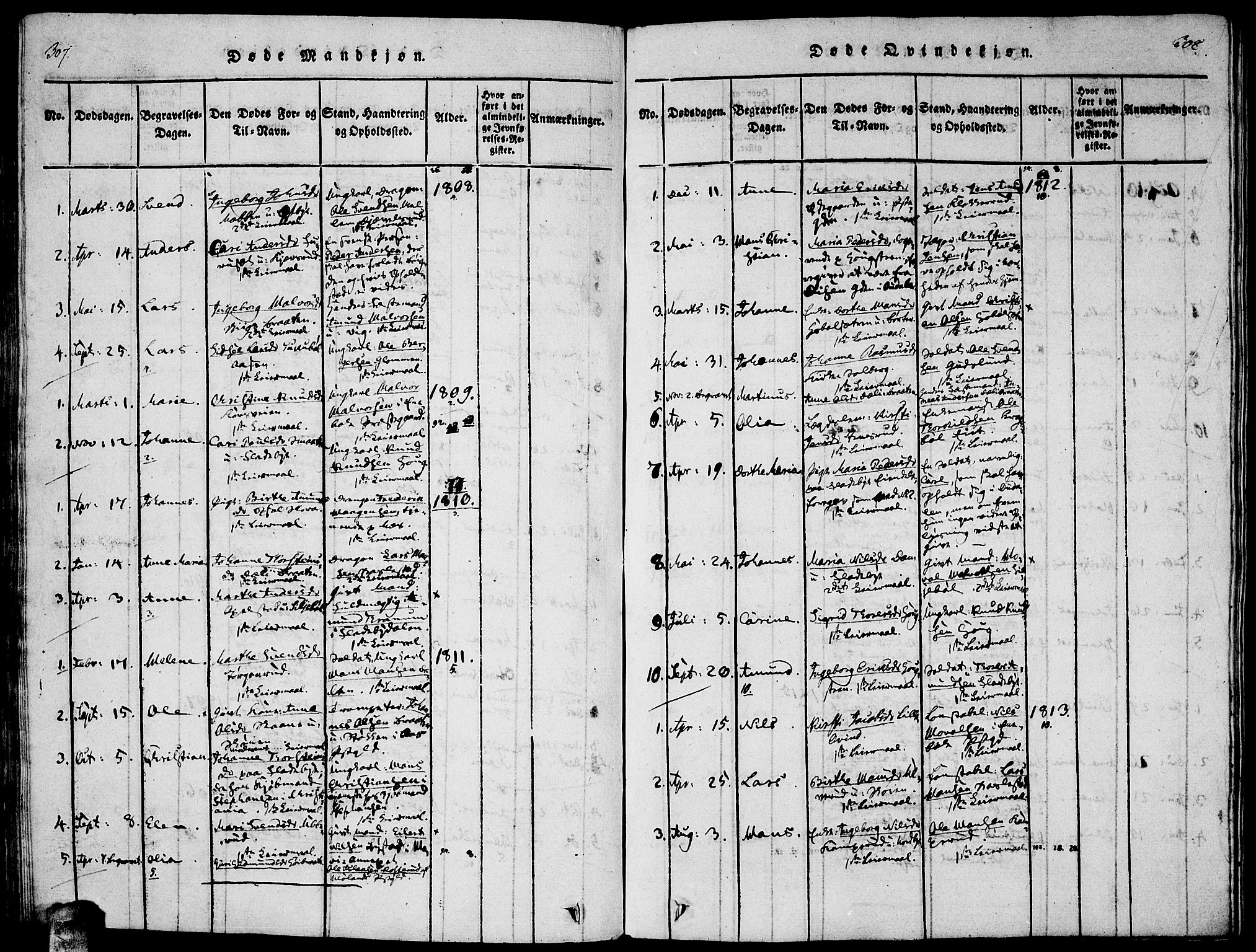 Enebakk prestekontor Kirkebøker, SAO/A-10171c/F/Fa/L0005: Parish register (official) no. I 5, 1790-1825, p. 307-308