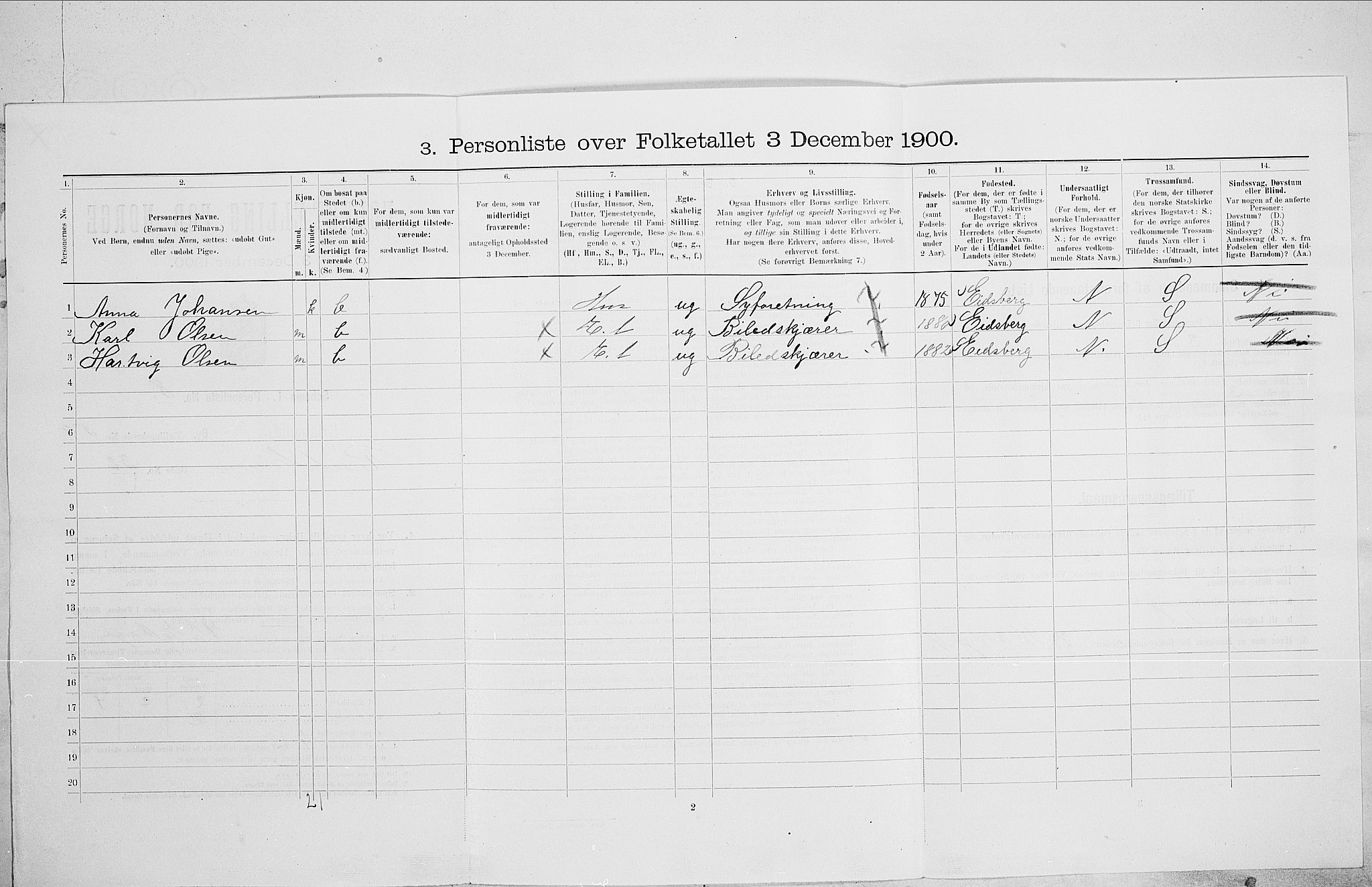 SAO, 1900 census for Kristiania, 1900, p. 76521