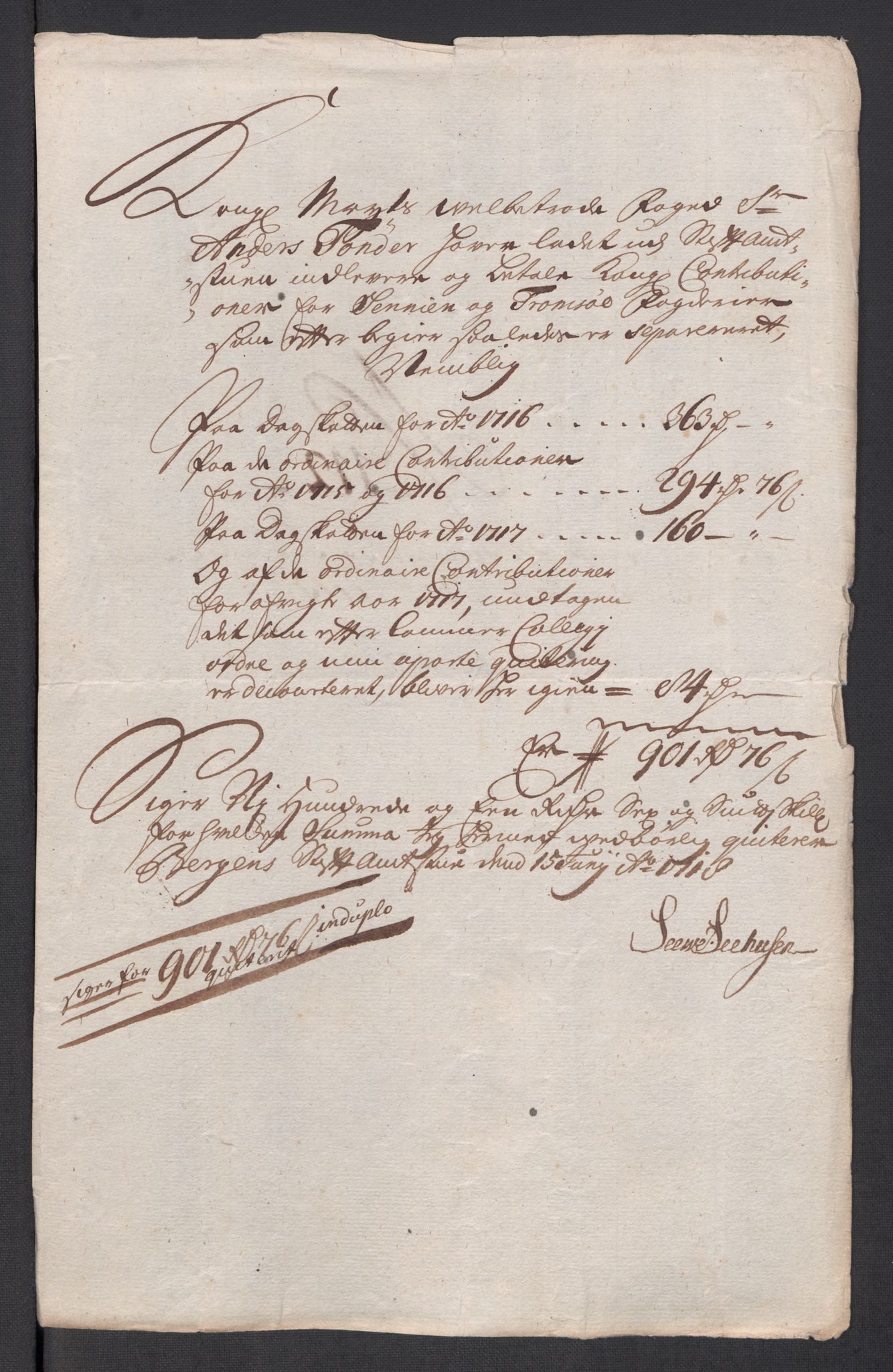 Rentekammeret inntil 1814, Reviderte regnskaper, Fogderegnskap, AV/RA-EA-4092/R68/L4764: Fogderegnskap Senja og Troms, 1718, p. 448