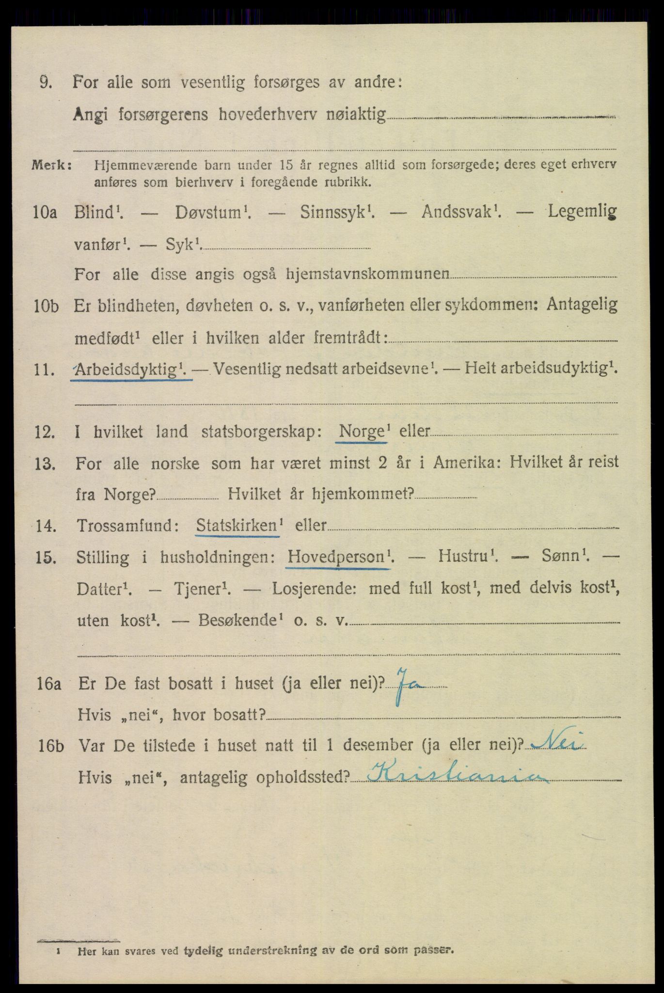 SAH, 1920 census for Elverum, 1920, p. 6417