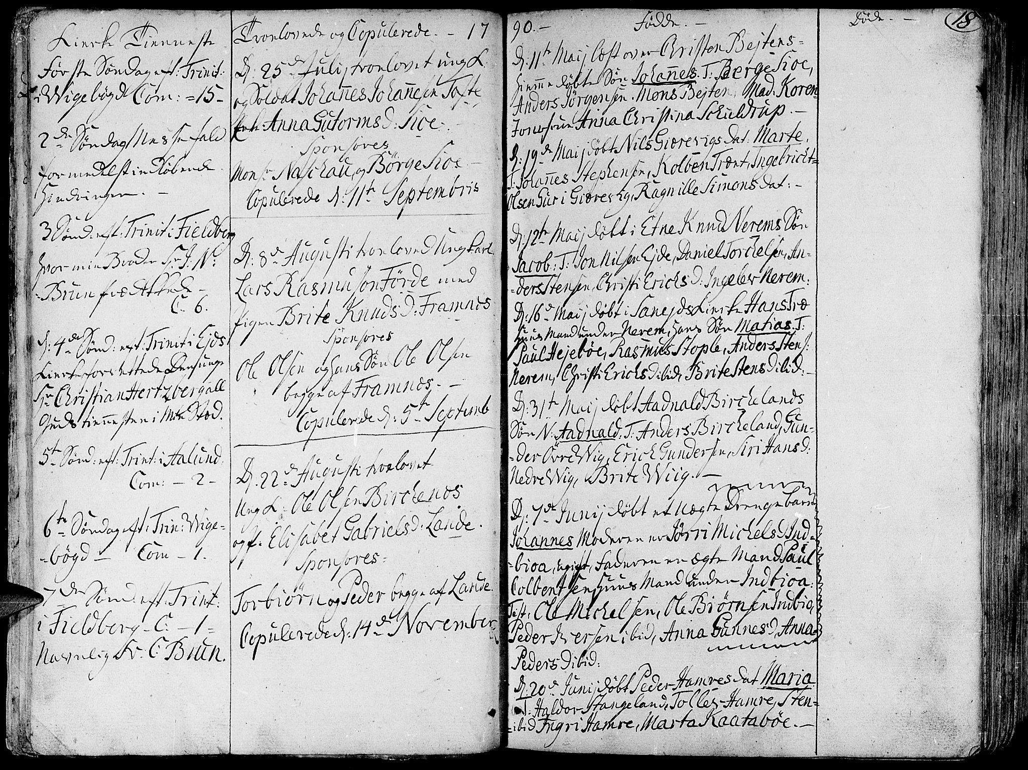 Fjelberg sokneprestembete, AV/SAB-A-75201/H/Haa: Parish register (official) no. A 3, 1788-1815, p. 18