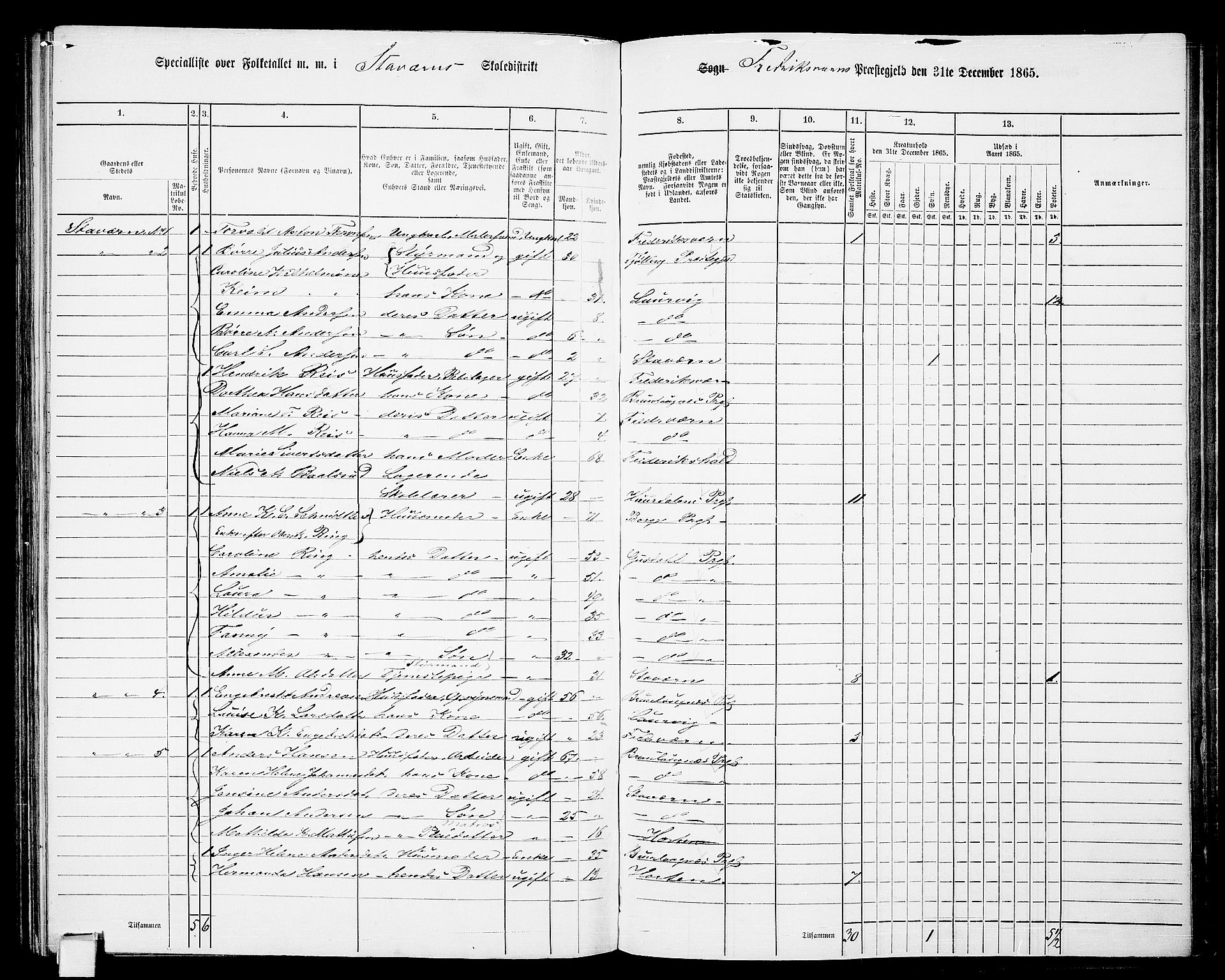 RA, 1865 census for Fredriksvern, 1865, p. 17