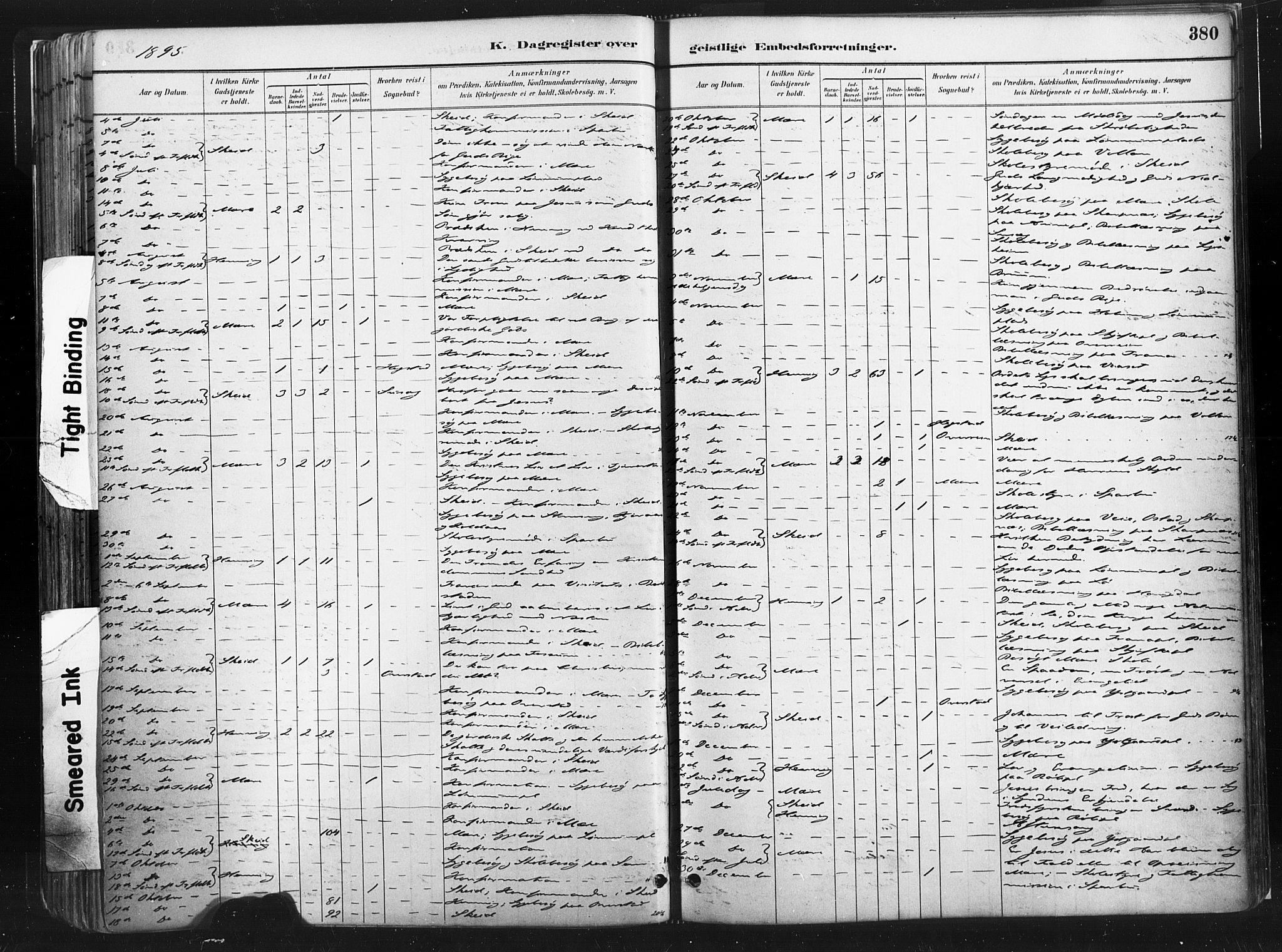 Ministerialprotokoller, klokkerbøker og fødselsregistre - Nord-Trøndelag, SAT/A-1458/735/L0351: Parish register (official) no. 735A10, 1884-1908, p. 380