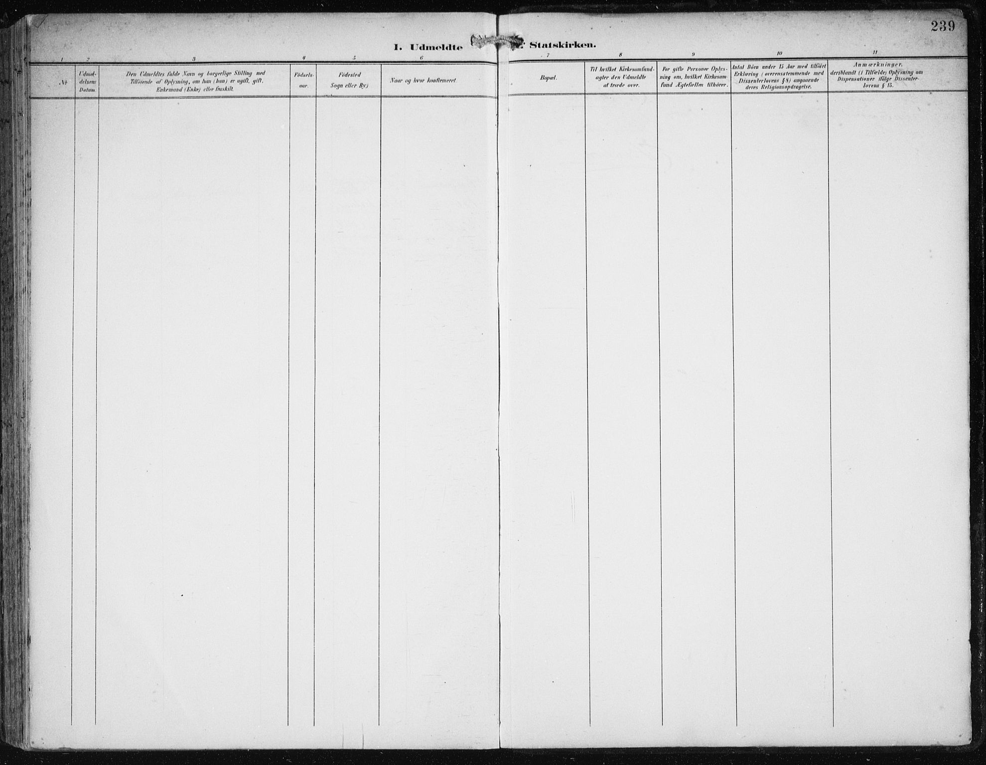 Fana Sokneprestembete, SAB/A-75101/H/Haa/Haai/L0003: Parish register (official) no. I 3, 1900-1912, p. 239