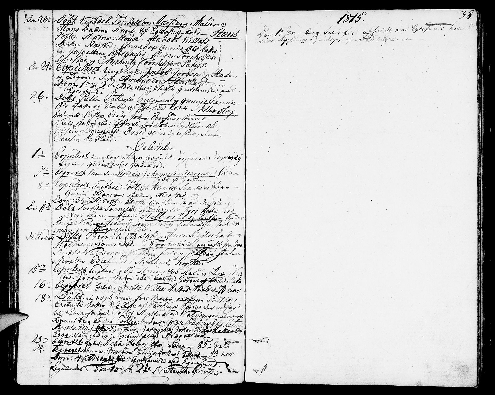 Eigersund sokneprestkontor, SAST/A-101807/S08/L0006: Parish register (official) no. A 6, 1808-1815, p. 38