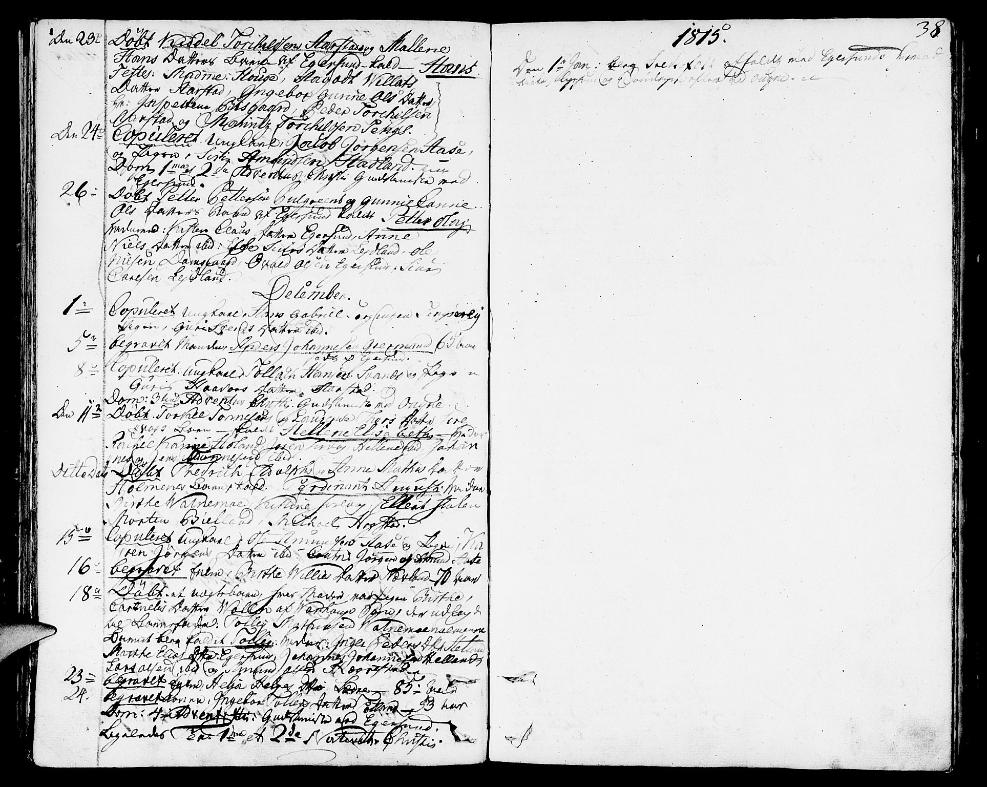 Eigersund sokneprestkontor, AV/SAST-A-101807/S08/L0006: Parish register (official) no. A 6, 1808-1815, p. 38