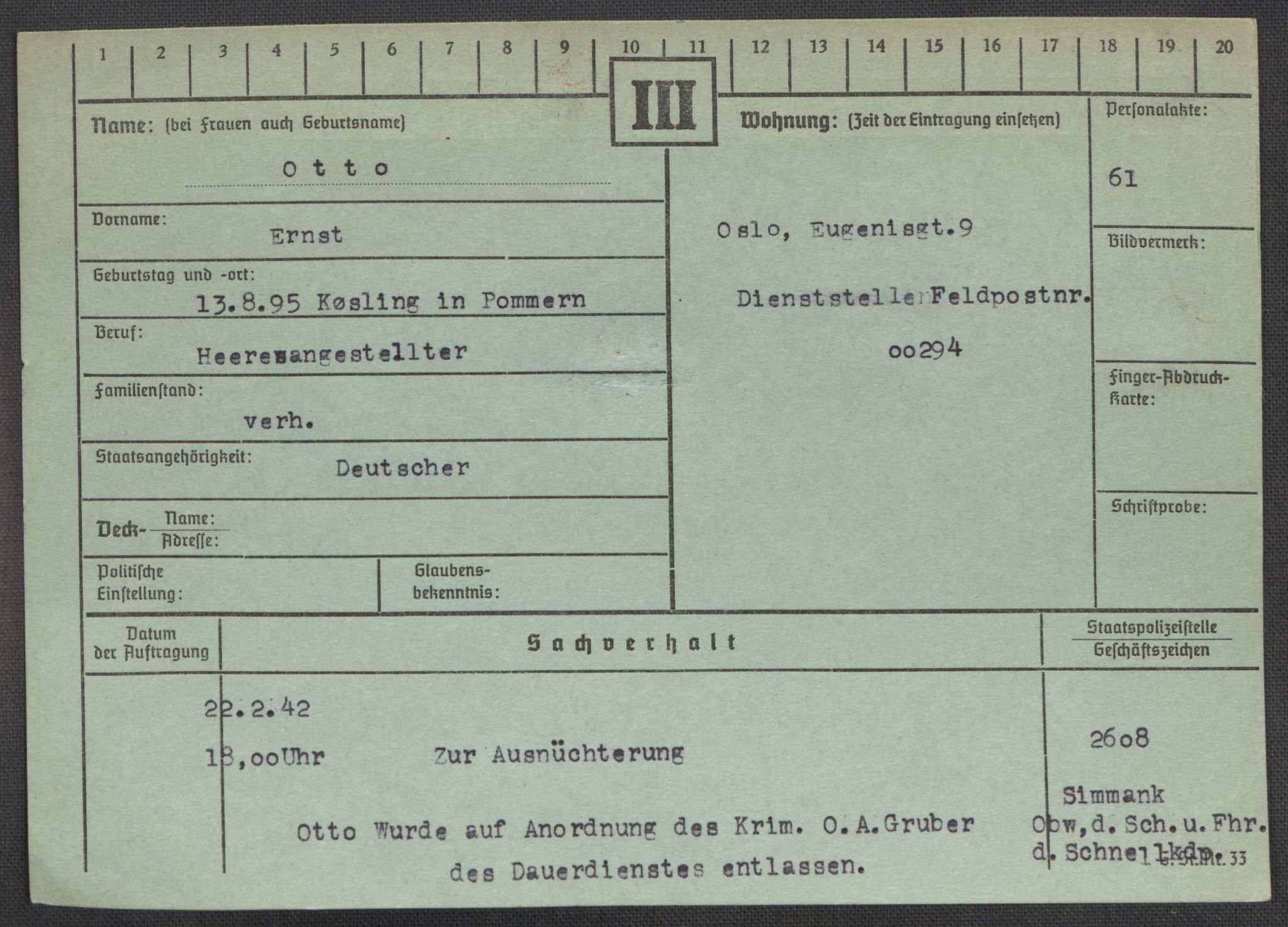 Befehlshaber der Sicherheitspolizei und des SD, AV/RA-RAFA-5969/E/Ea/Eaa/L0008: Register over norske fanger i Møllergata 19: Oelze-Ru, 1940-1945, p. 524