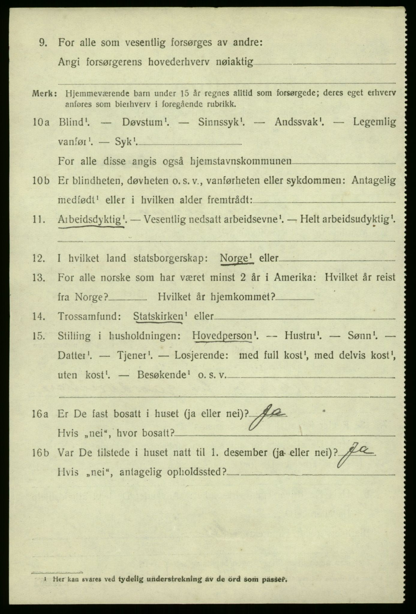 SAB, 1920 census for Leikanger, 1920, p. 1411