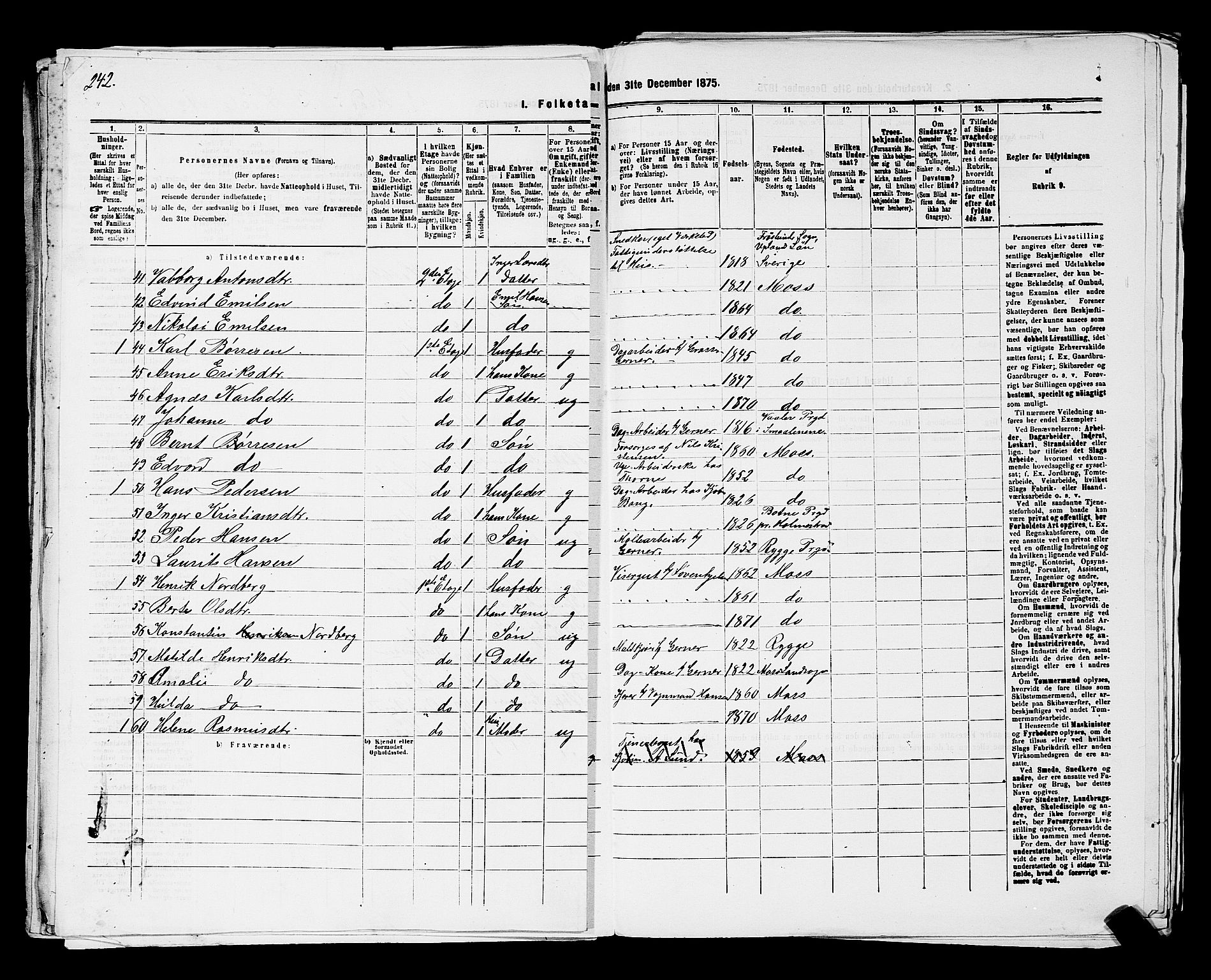 RA, 1875 census for 0104B Moss/Moss, 1875, p. 536