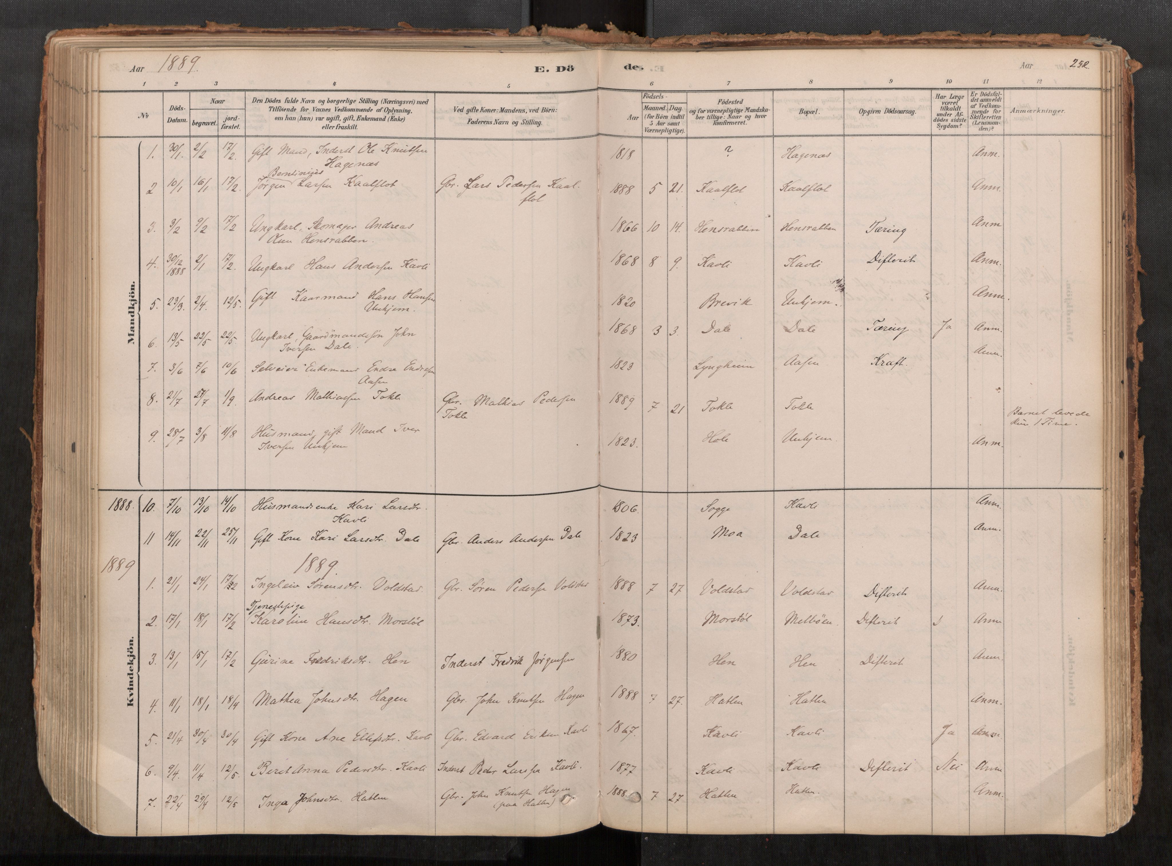 Ministerialprotokoller, klokkerbøker og fødselsregistre - Møre og Romsdal, AV/SAT-A-1454/545/L0594: Parish register (official) no. 545A03, 1878-1920, p. 252