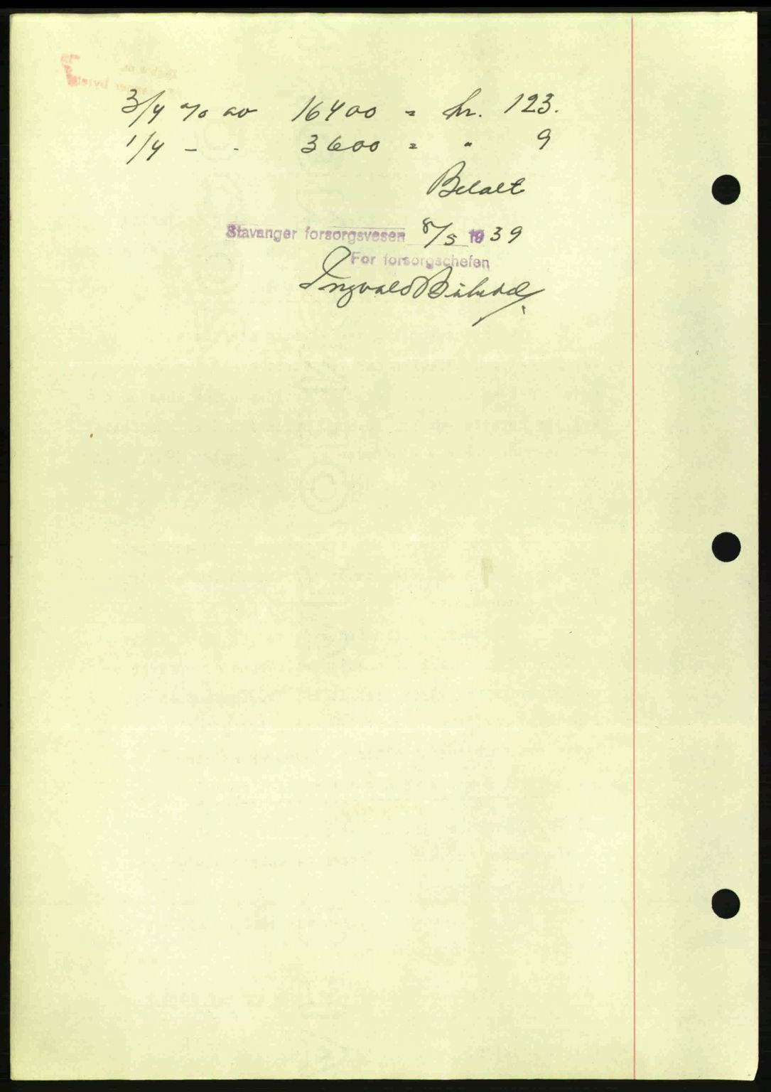 Stavanger byrett, AV/SAST-A-100455/002/G/Gb/L0014: Mortgage book no. A4, 1938-1939, Diary no: : 1783/1939