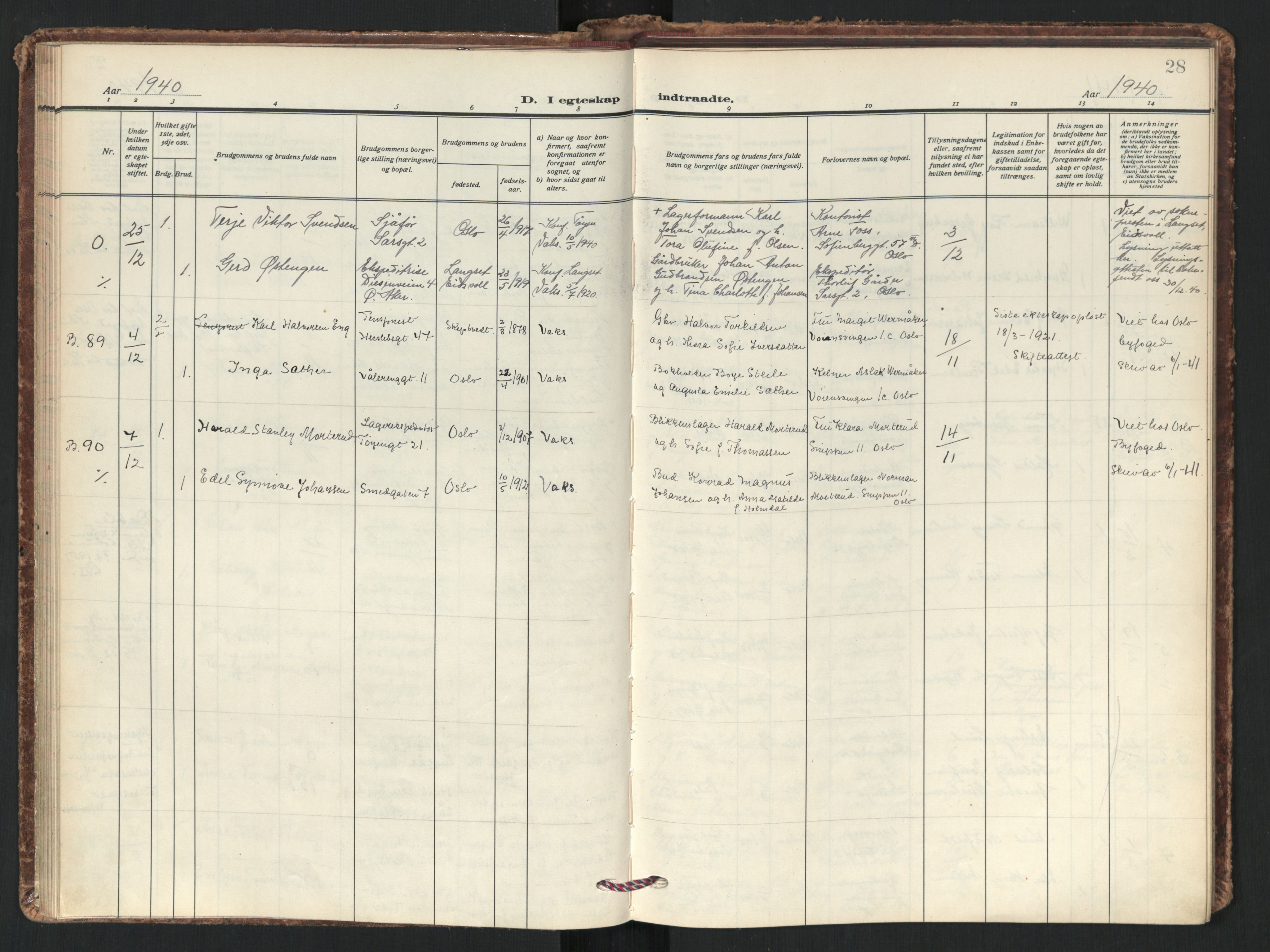 Tøyen prestekontor Kirkebøker, AV/SAO-A-10167a/F/Fa/L0008: Parish register (official) no. I 8, 1939-1969, p. 28